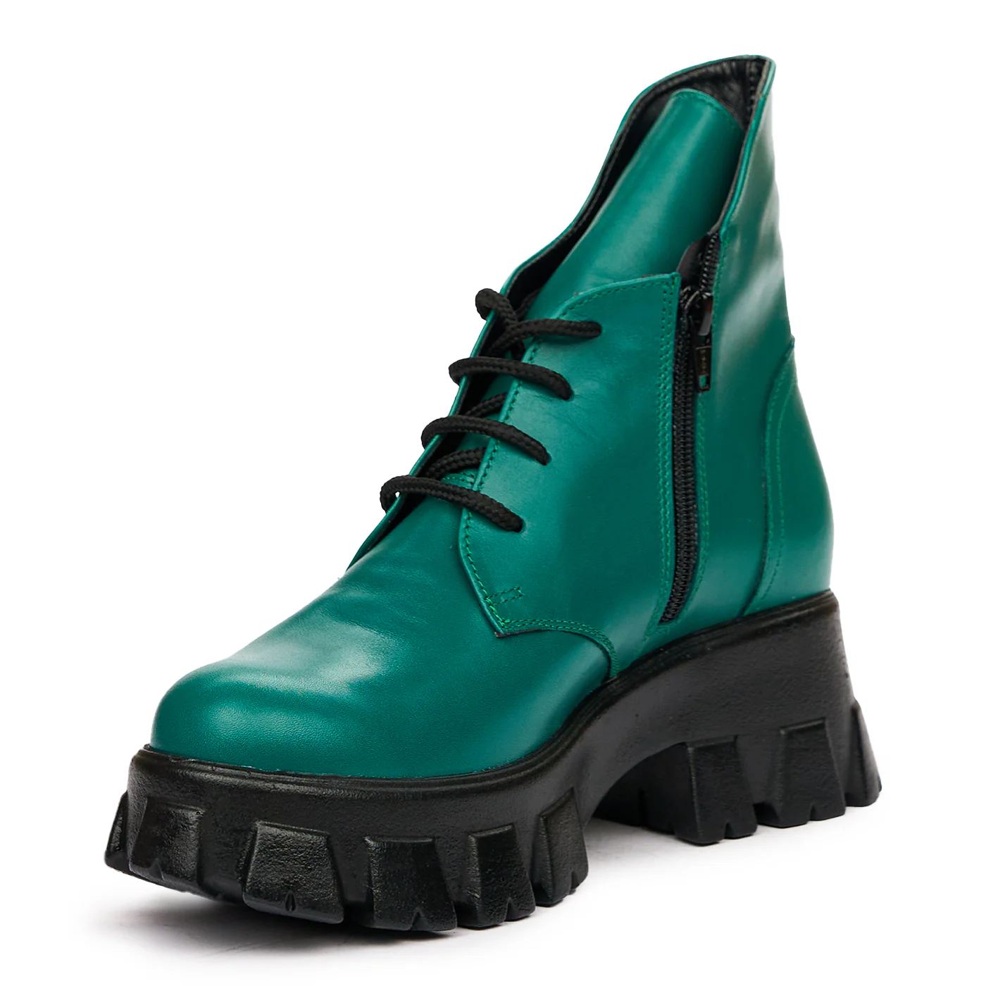 Ghete dama din piele naturala verde 8379 - Image 4