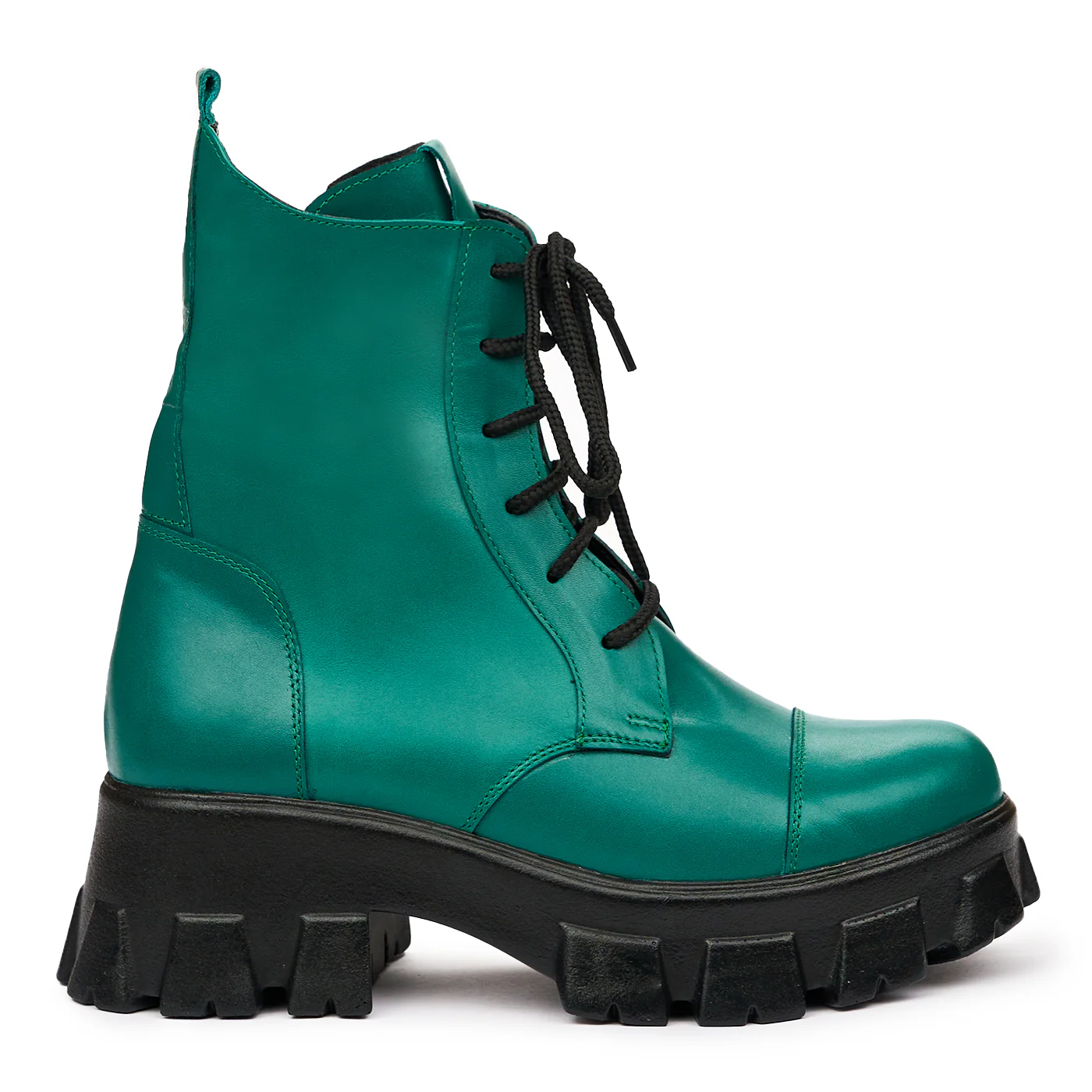 Ghete dama din piele naturala verde 8381