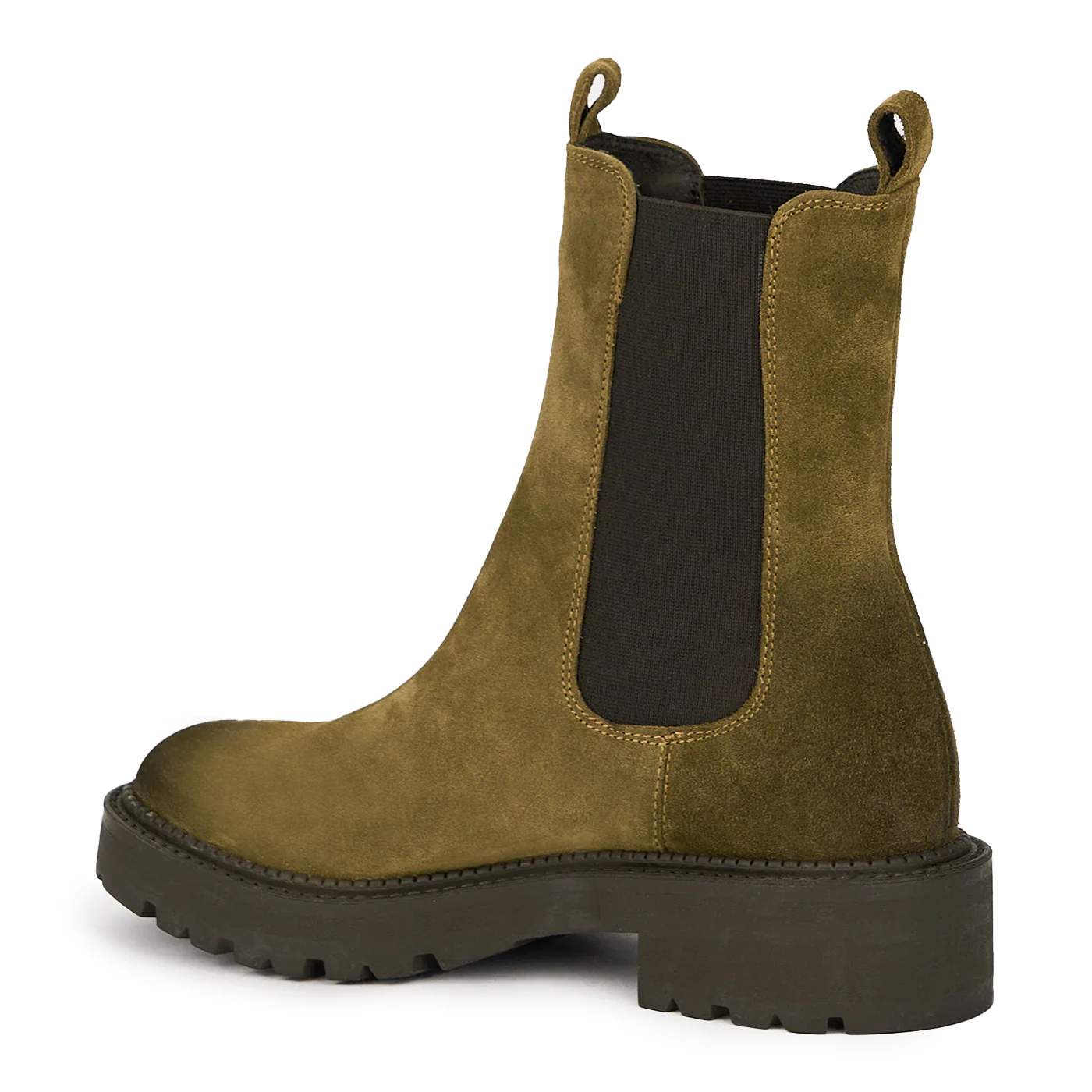 Ghete dama din piele naturala verde-kaki 15346 - Image 2