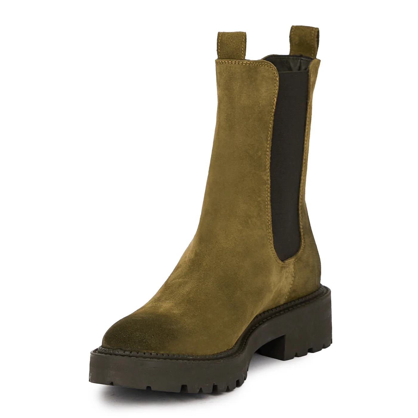 Ghete dama din piele naturala verde-kaki 15346 - Image 3