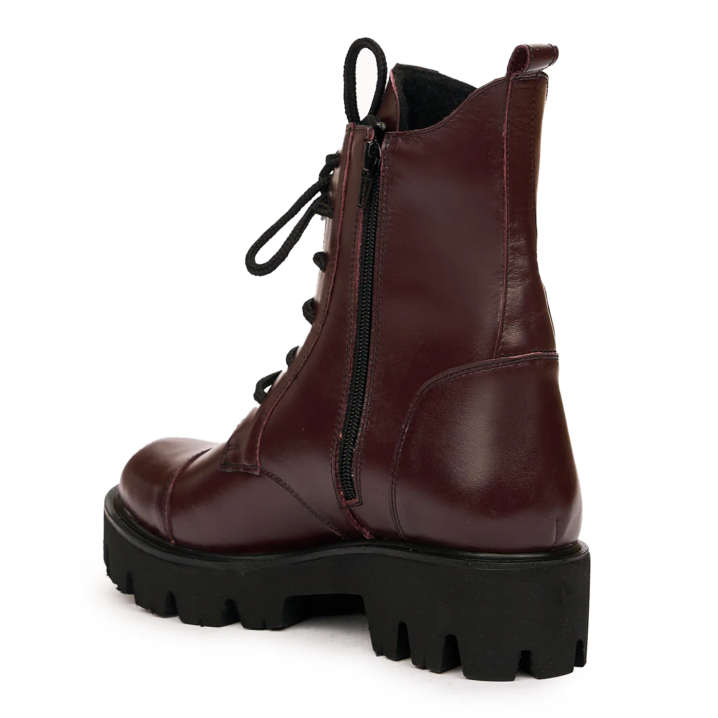 Ghete dama din piele naturala visinie 8352 - Image 3
