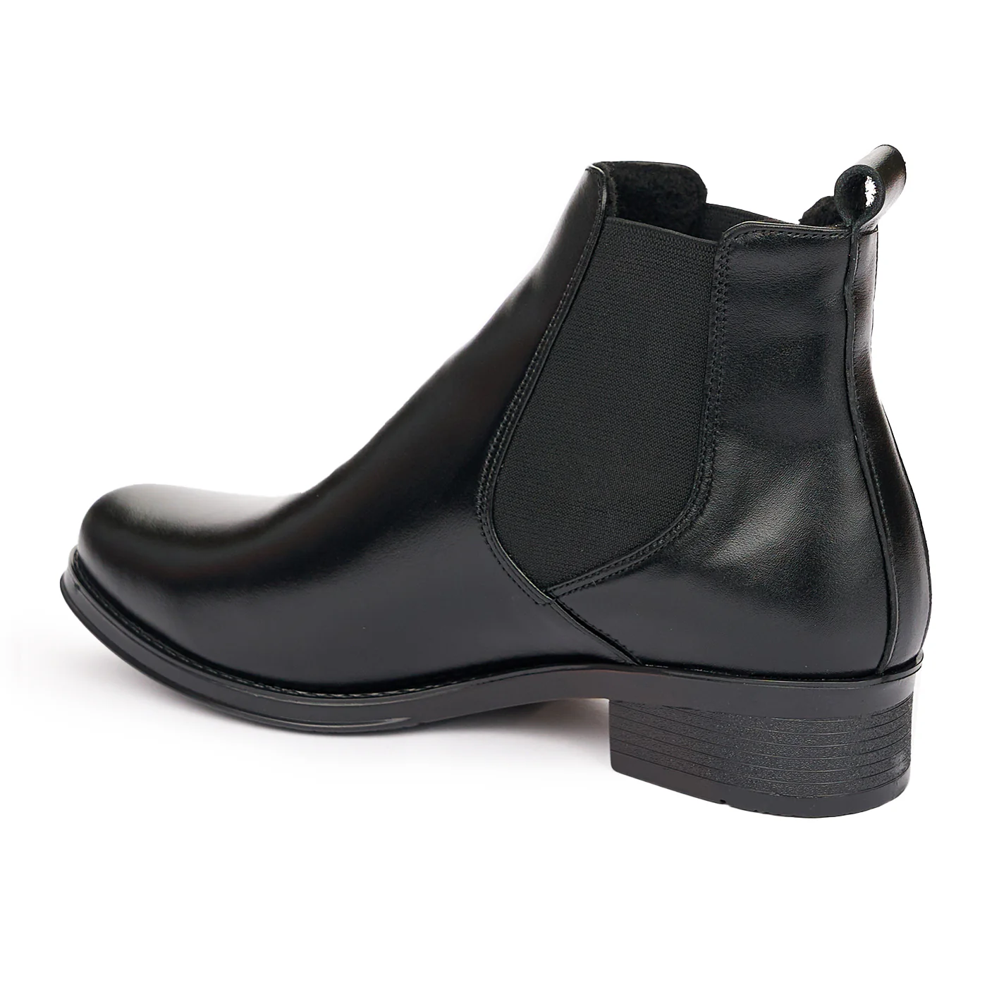 Ghete Dama Elegante din Piele Naturala cu Toc Negre 12055 - Image 2