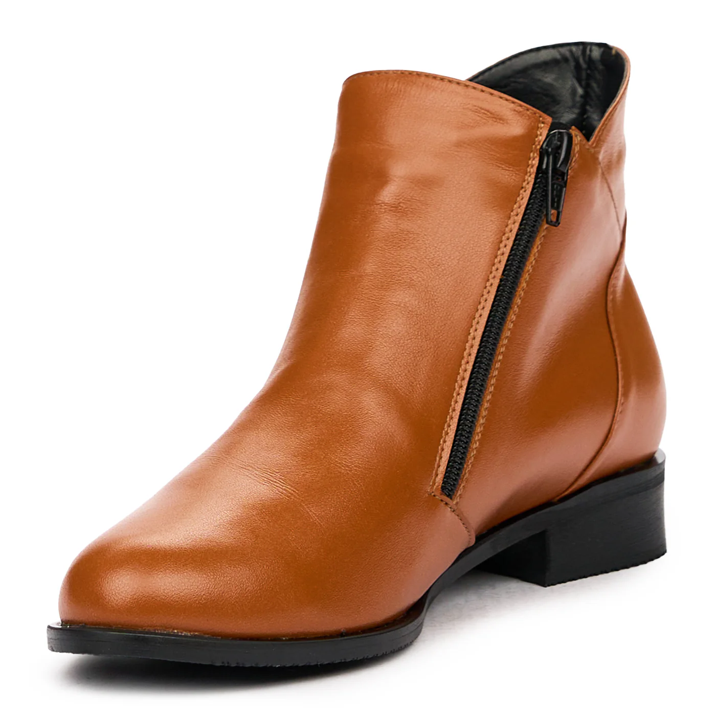 Ghete Dama Elegante Piele Naturala Maro 8386 - Image 4