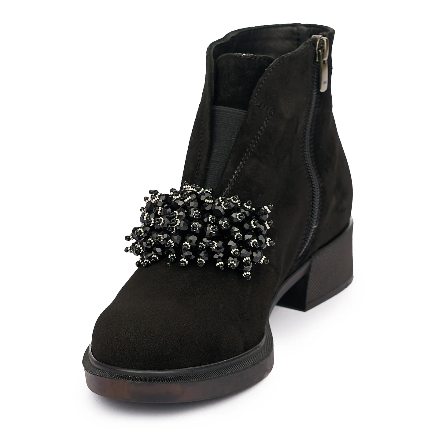 Ghete Dama Fermoar din Piele Naturala Casual Negre 12027 - Image 3