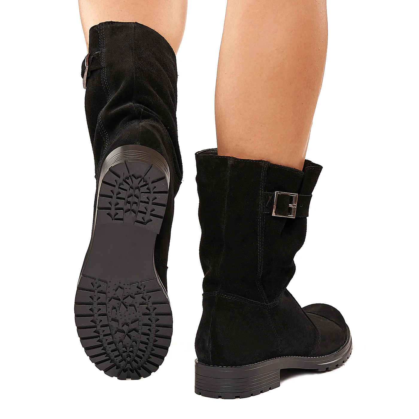 Ghete Dama Iarna Imblanite din Piele Naturala Neagra 3314 - Image 4