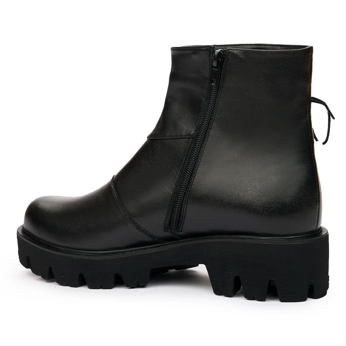 Ghete Dama Imblanite Piele Naturala Neagra 8166 - Image 3