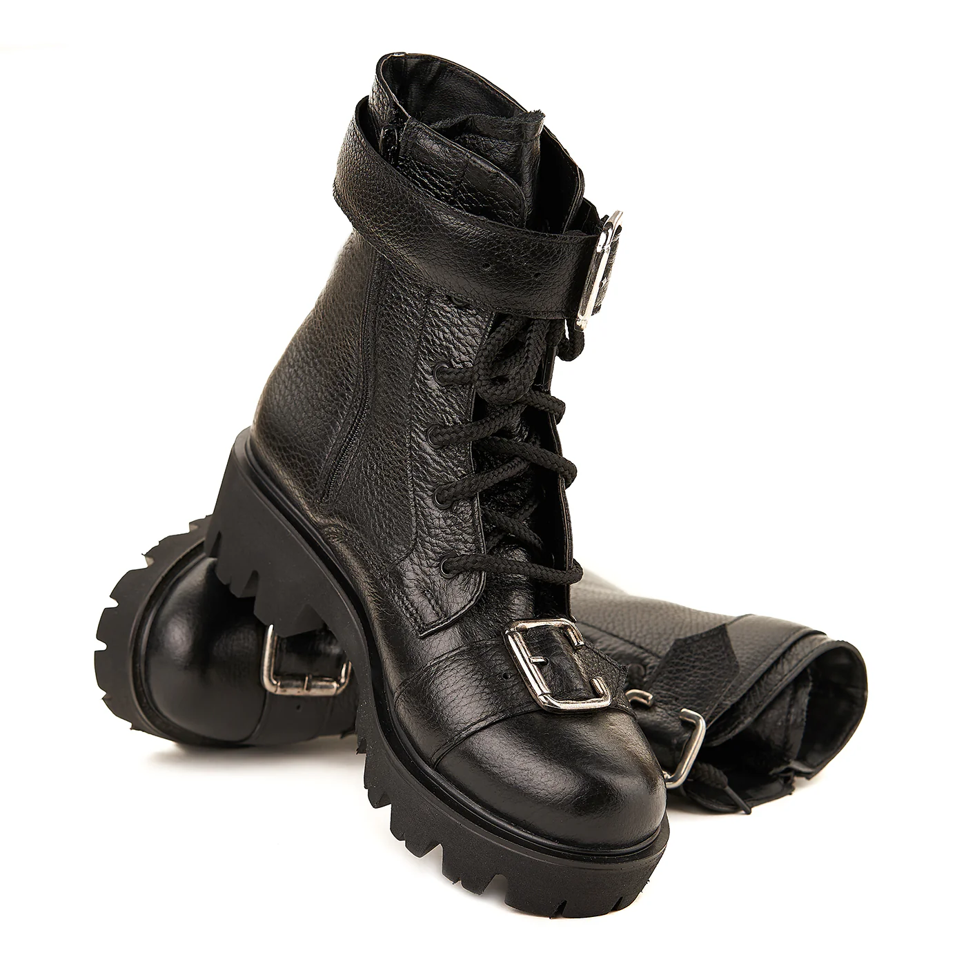 Ghete dama negre din piele naturala 3326 - Image 4