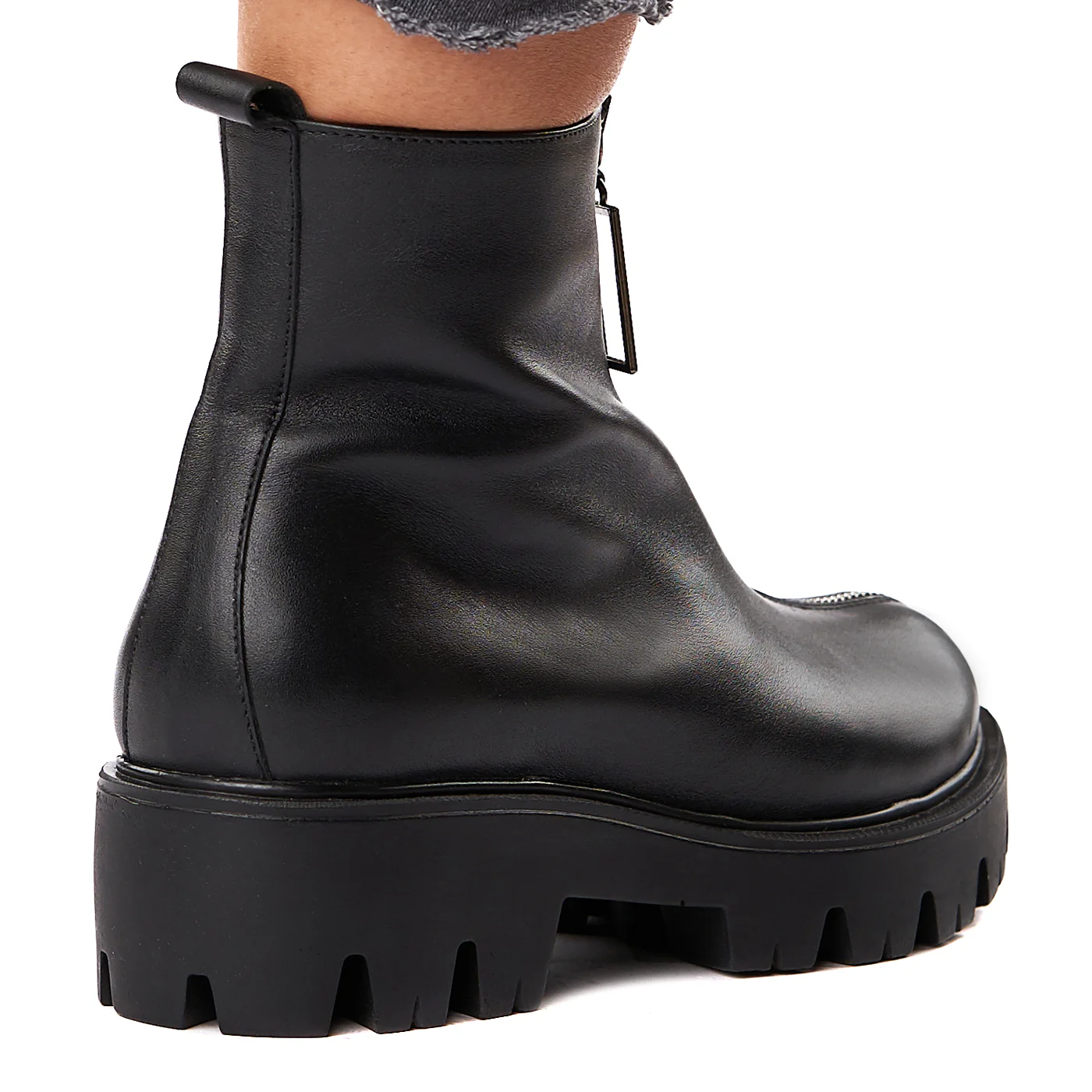 Ghete dama negre din piele naturala 3554 - Image 4