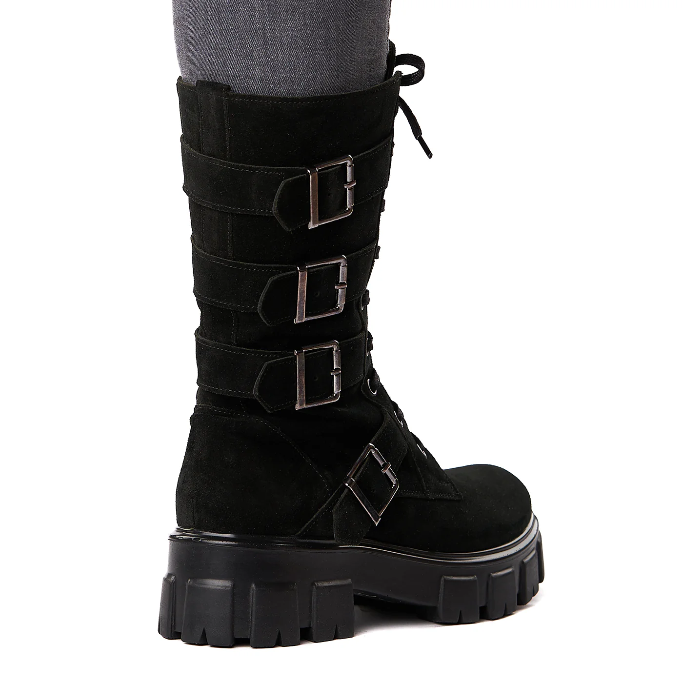 Ghete dama negre din piele naturala 3556 - Image 4