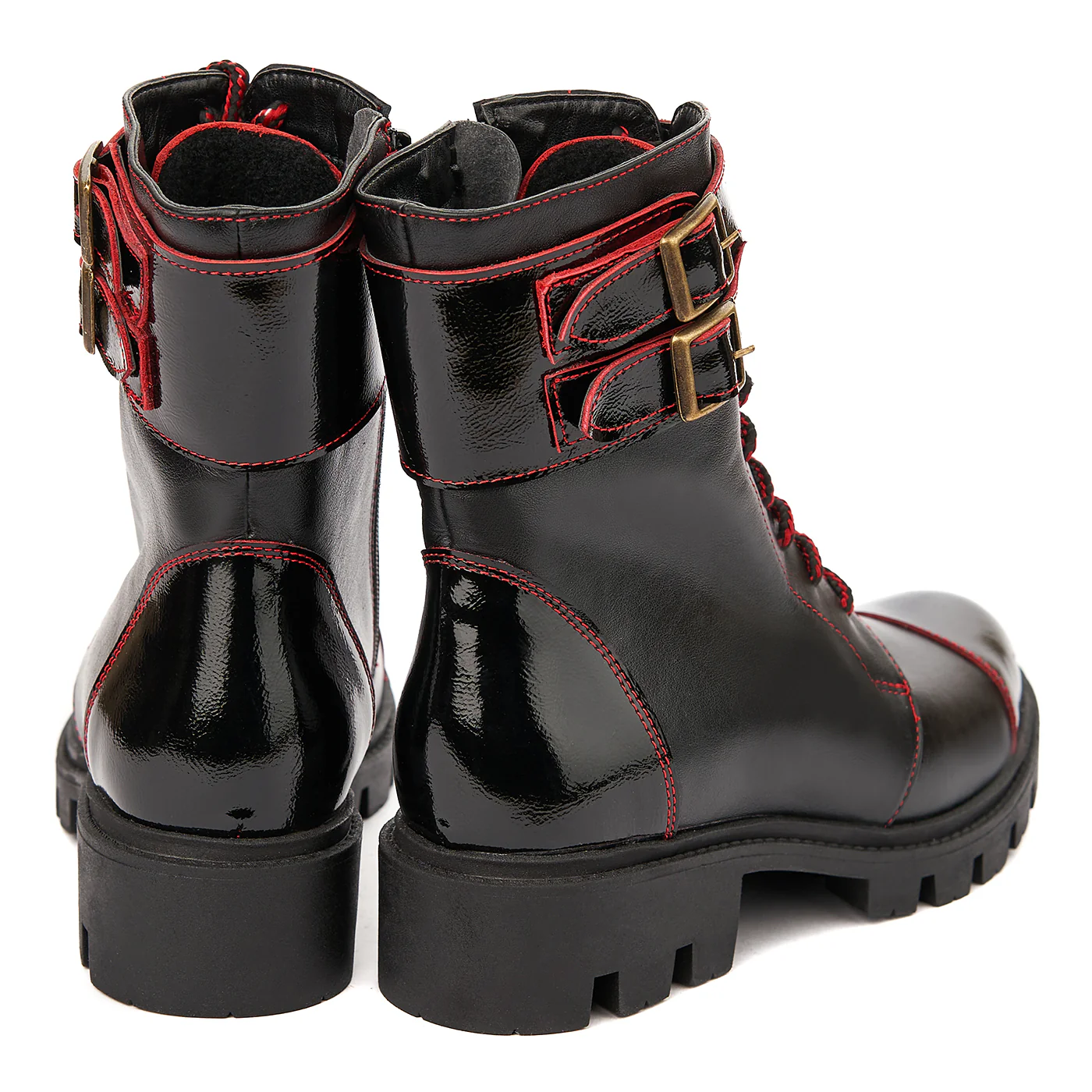 Ghete dama negre din piele naturala 3730 - Image 2