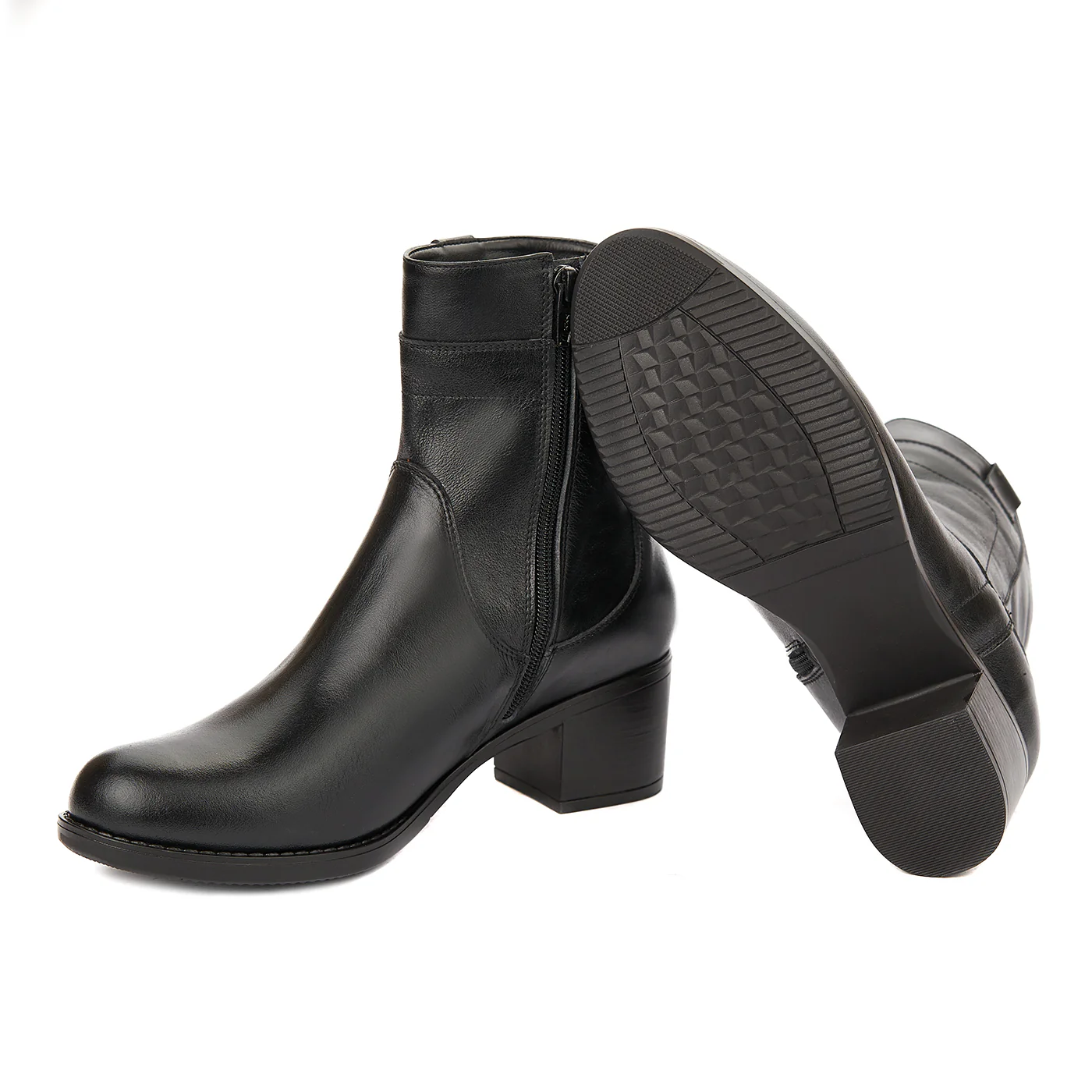 Ghete dama negre din piele naturala 3735 - Image 2