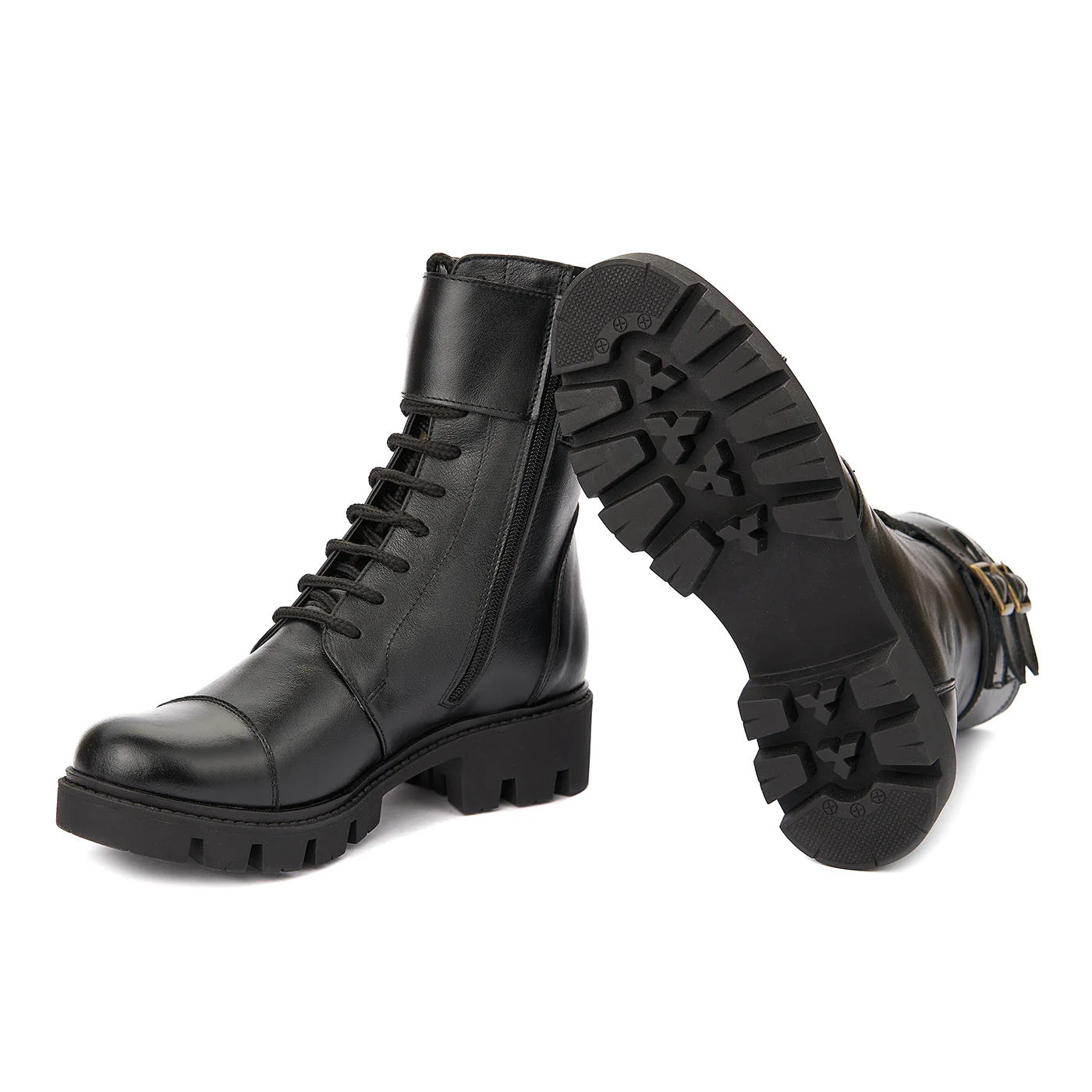 Ghete dama negre din piele naturala 3737 - Image 2