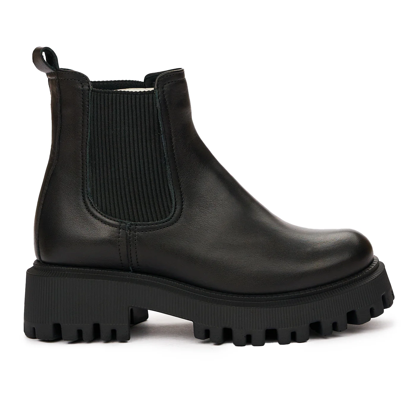 Ghete Dama Negre Piele Naturala Toc 5 Cm 8303