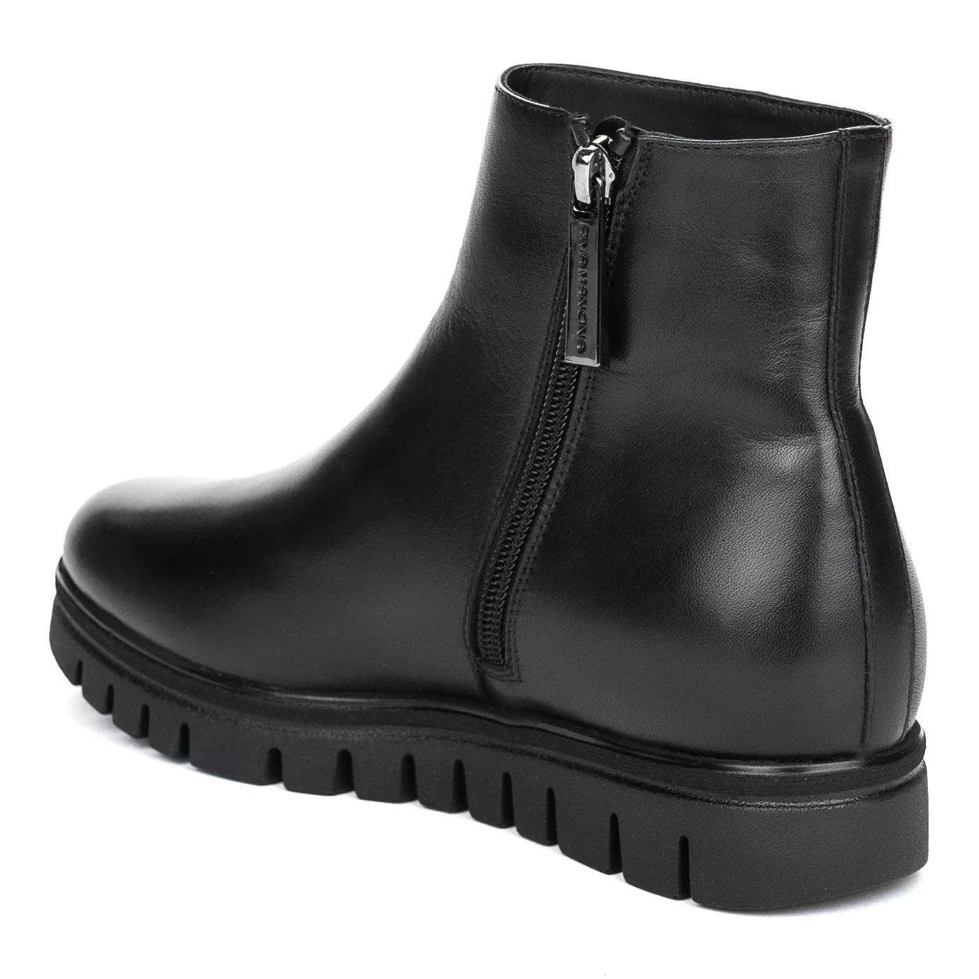 Ghete Dama Negre Simple din Piele Naturala Casual 12514 - Image 2