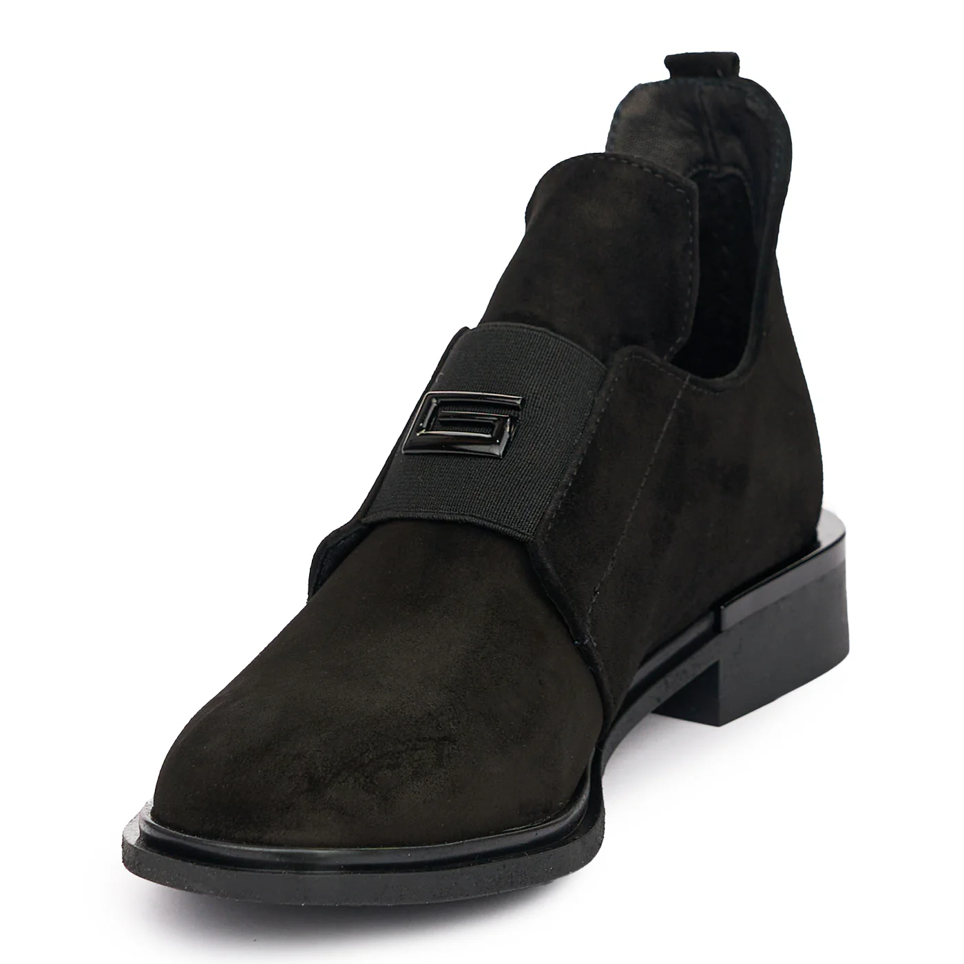 Ghete Dama Piele Fara Toc Casual Negre 12030 - Image 3
