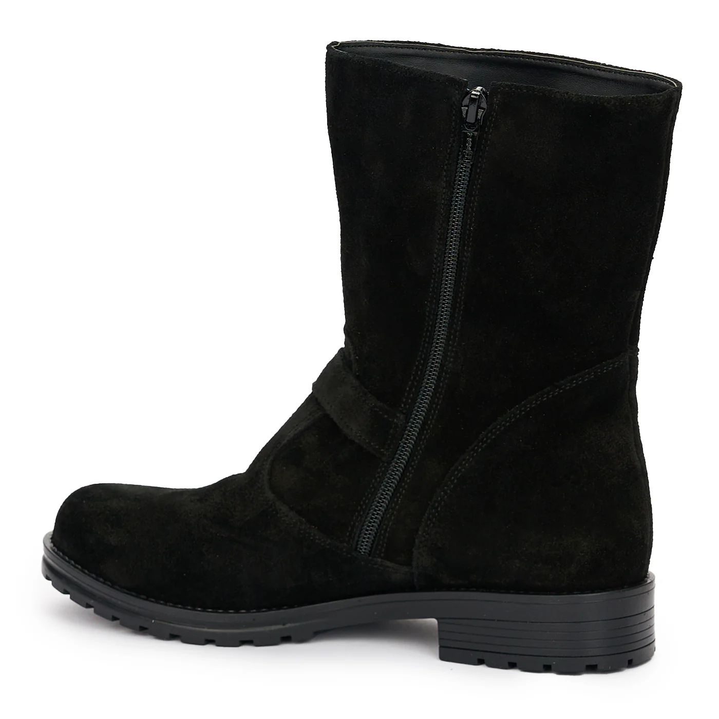 Ghete Dama Piele Naturala cu Blana Negre Casual 12406 - Image 2