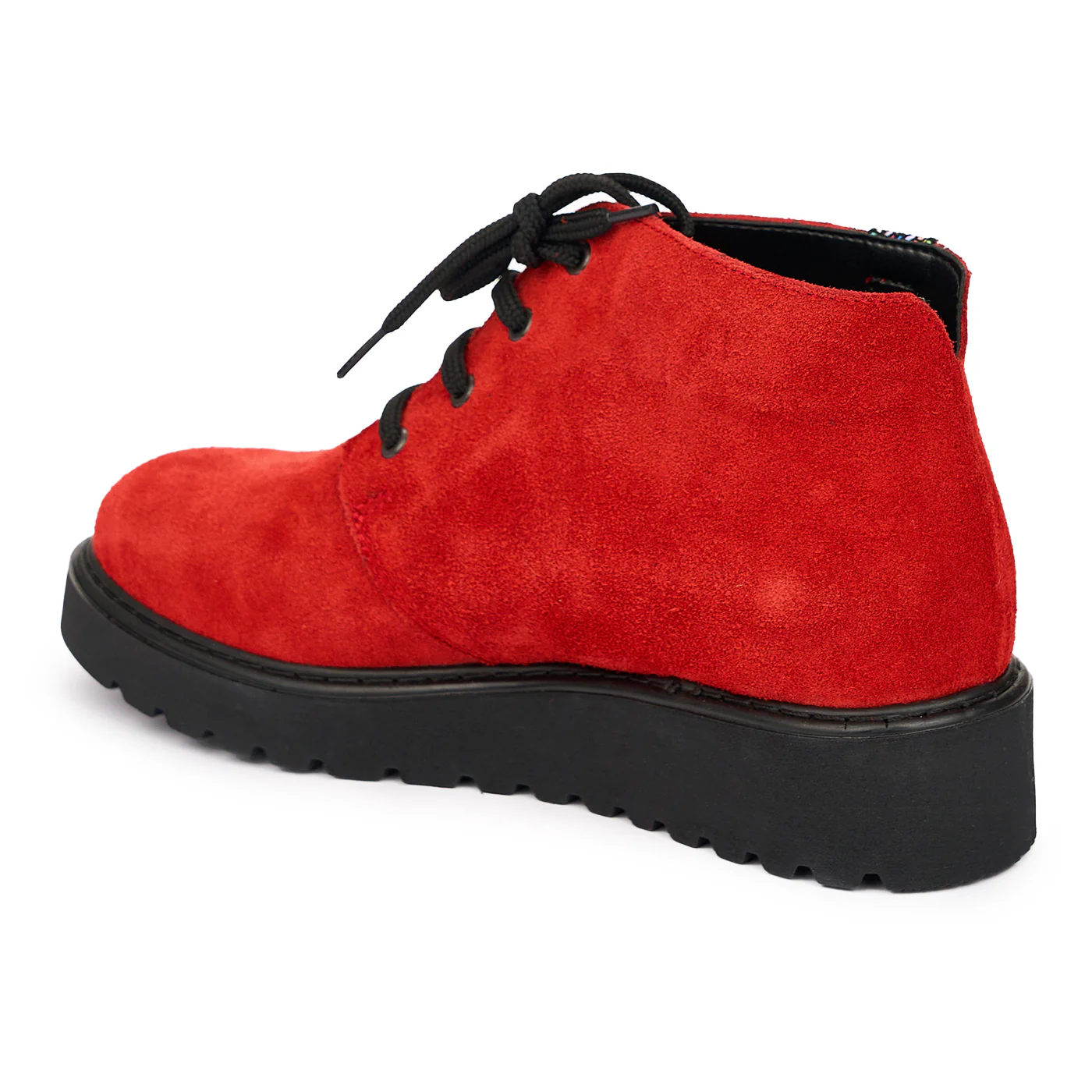 Ghete Dama Scurte Piele Naturala Casual Rosii 12127 - Image 2