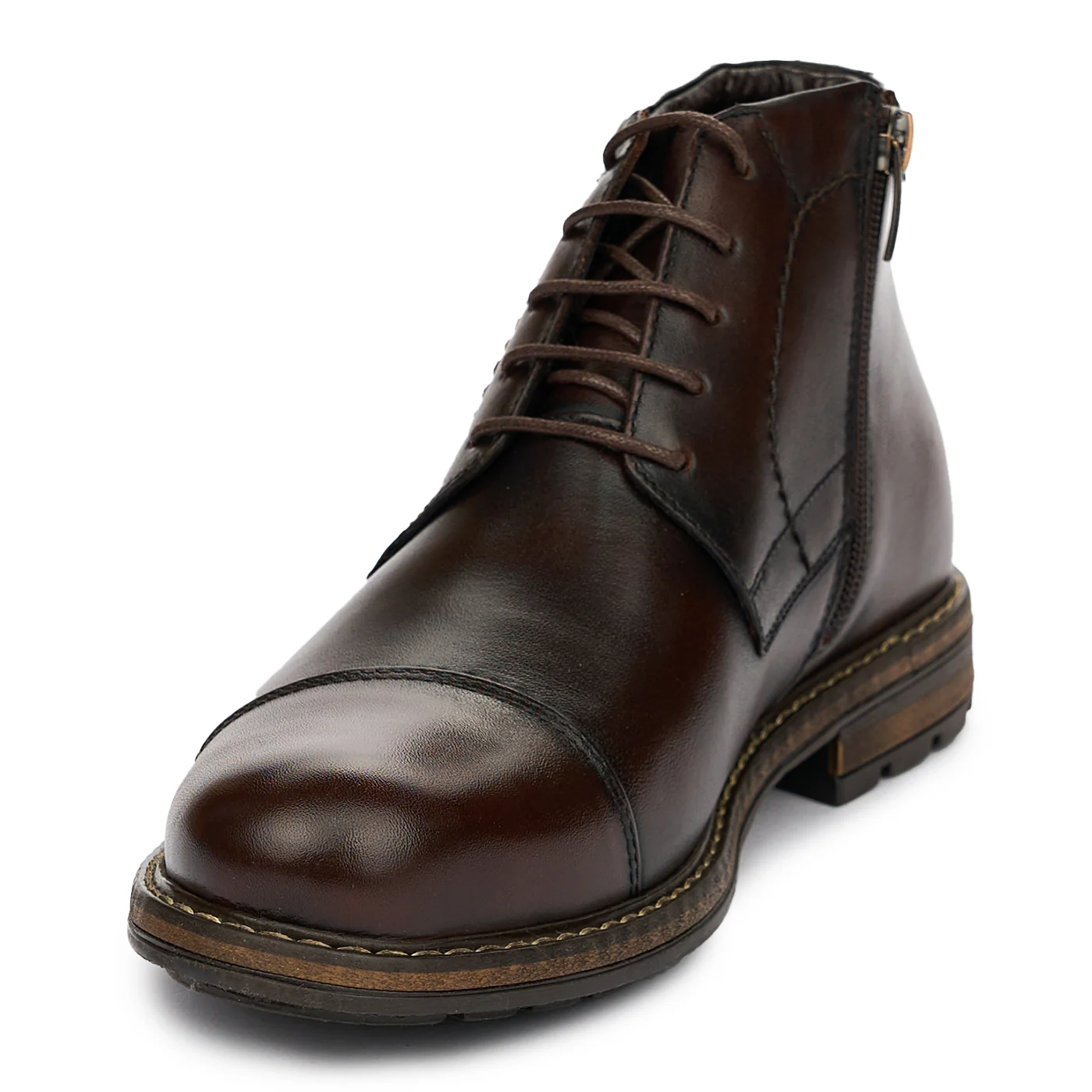 Ghete de Iarna din Piele Barbati Maro 7368 - Image 3