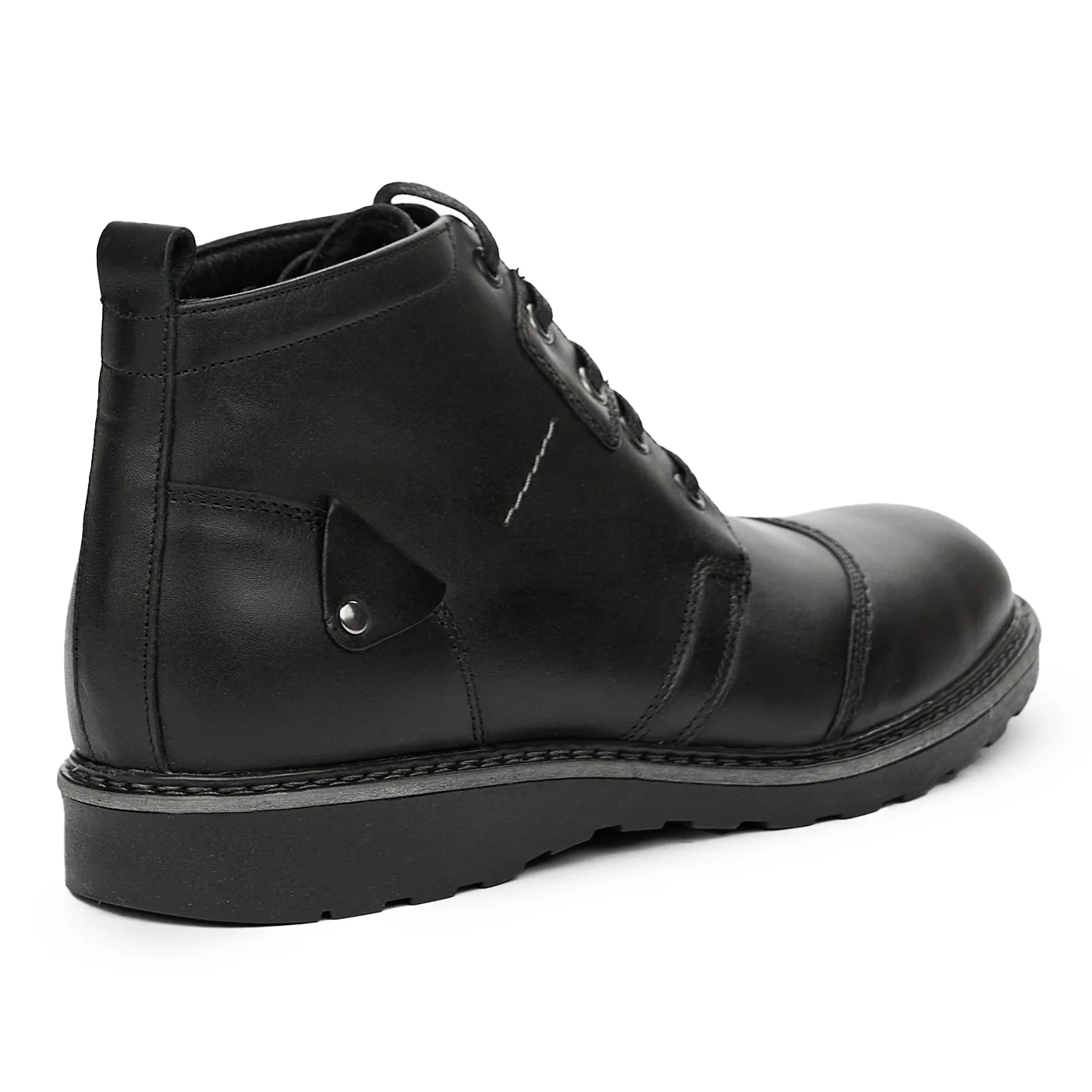 Ghete de Piele Barbati Iarna Negre 7132 - Image 2