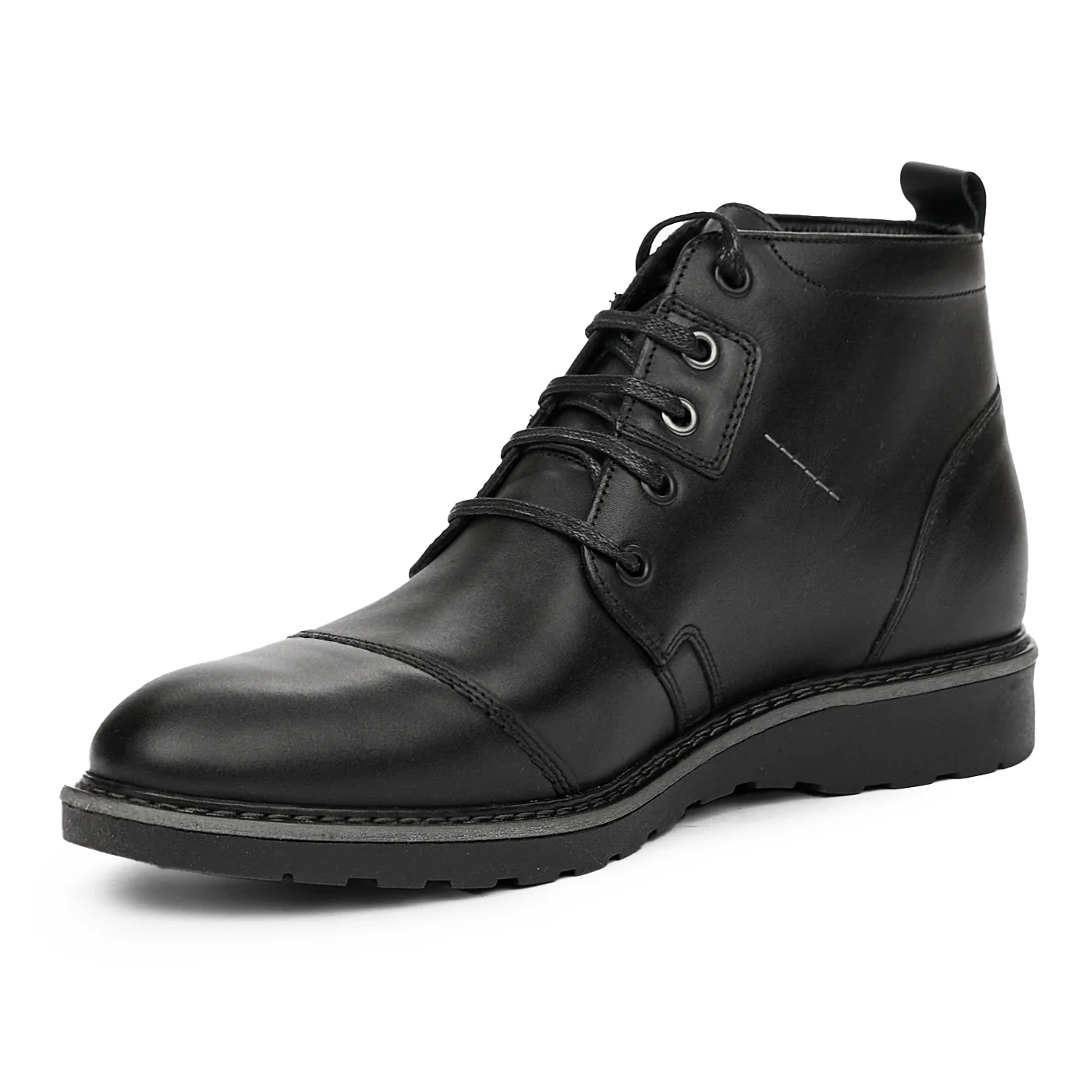 Ghete de Piele Barbati Iarna Negre 7132 - Image 4