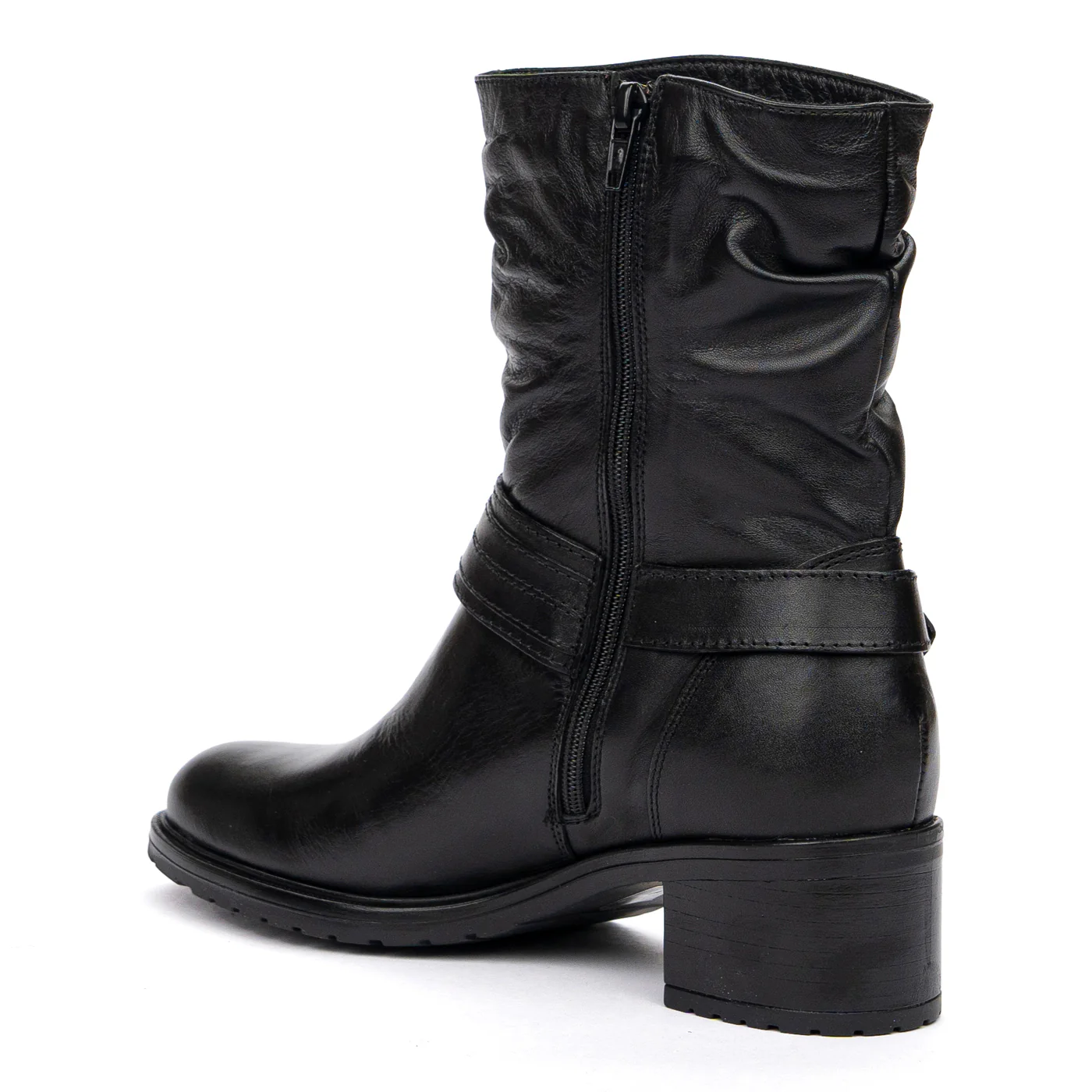 Ghete de Piele cu Toc 5 Cm Negre Casual 8475 - Image 3