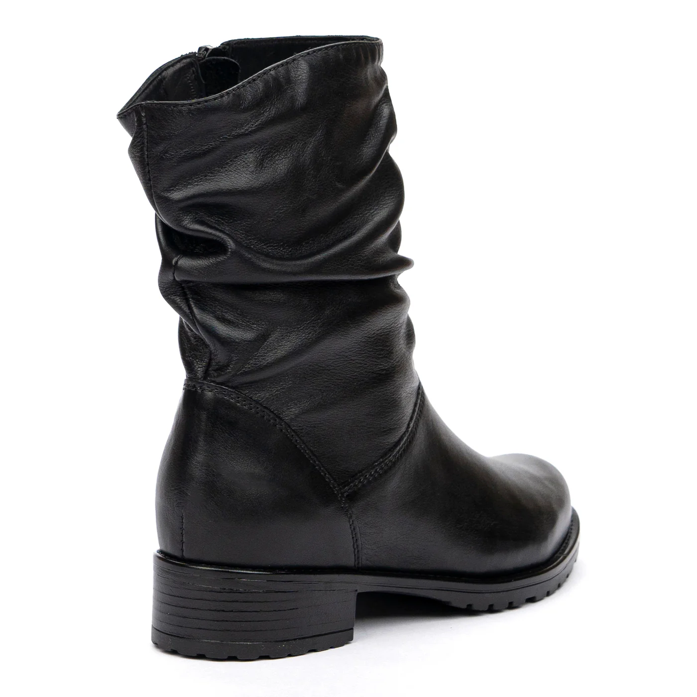 Ghete din Piele cu Toc 4 Cm Negre 8473 - Image 2