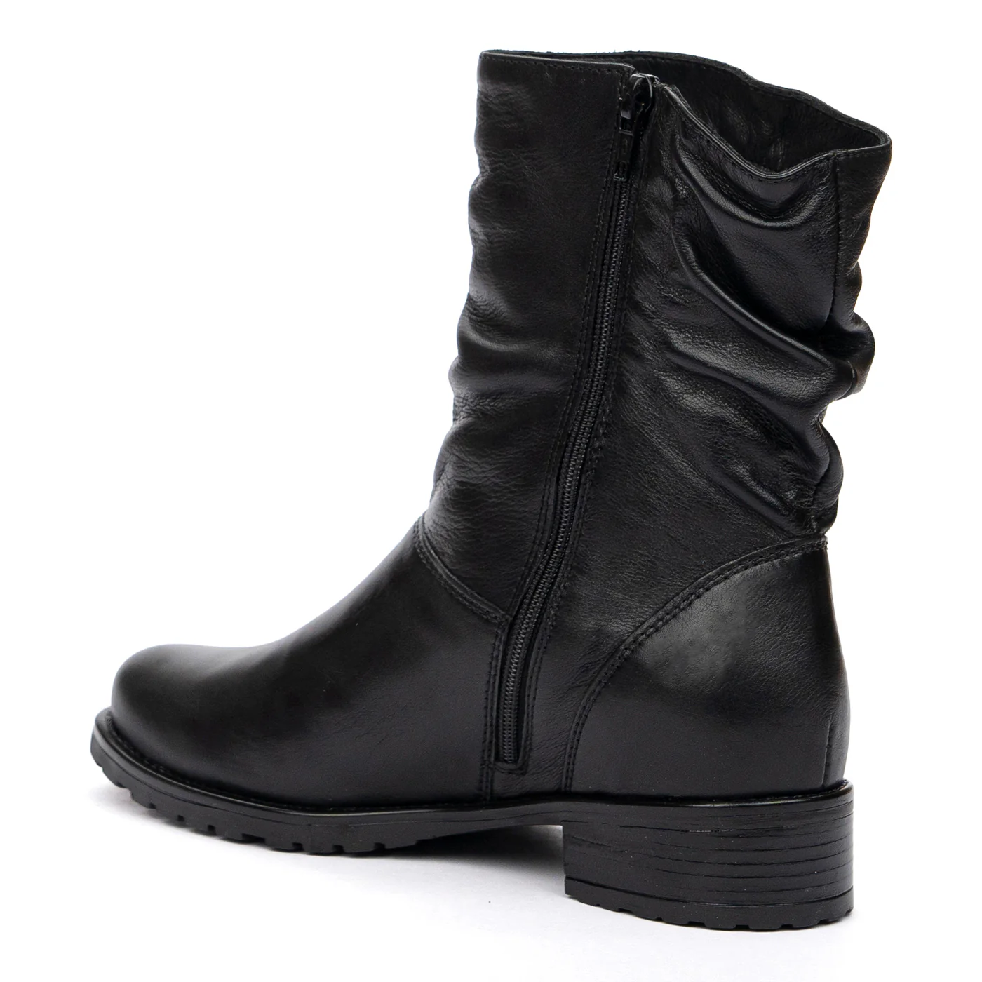 Ghete din Piele cu Toc 4 Cm Negre 8473 - Image 3