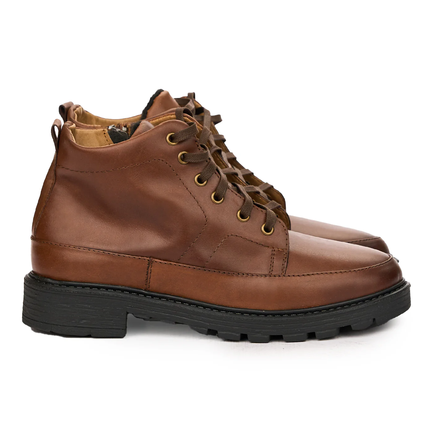 Ghete din piele naturala maro 7089