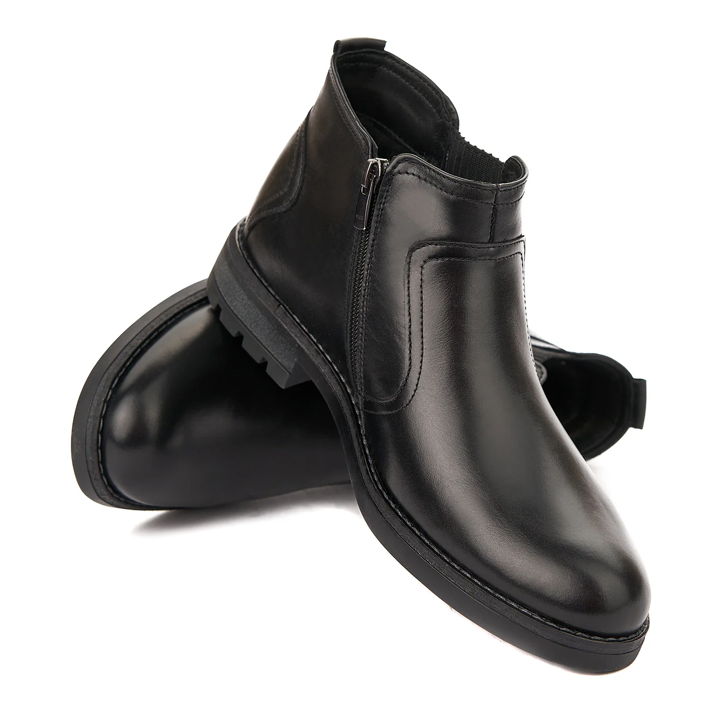 Ghete din Piele Naturala Neagra 1096 - Image 4