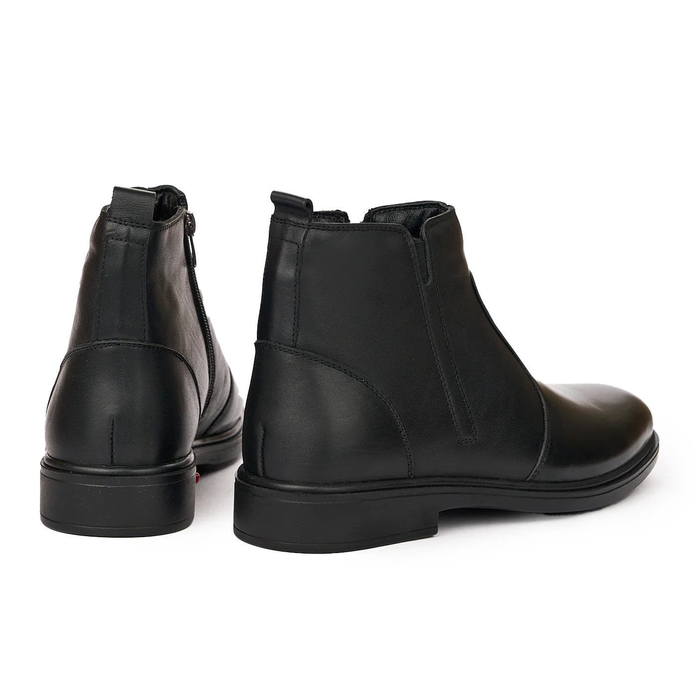 Ghete din Piele Naturala neagra 7108 - Image 5
