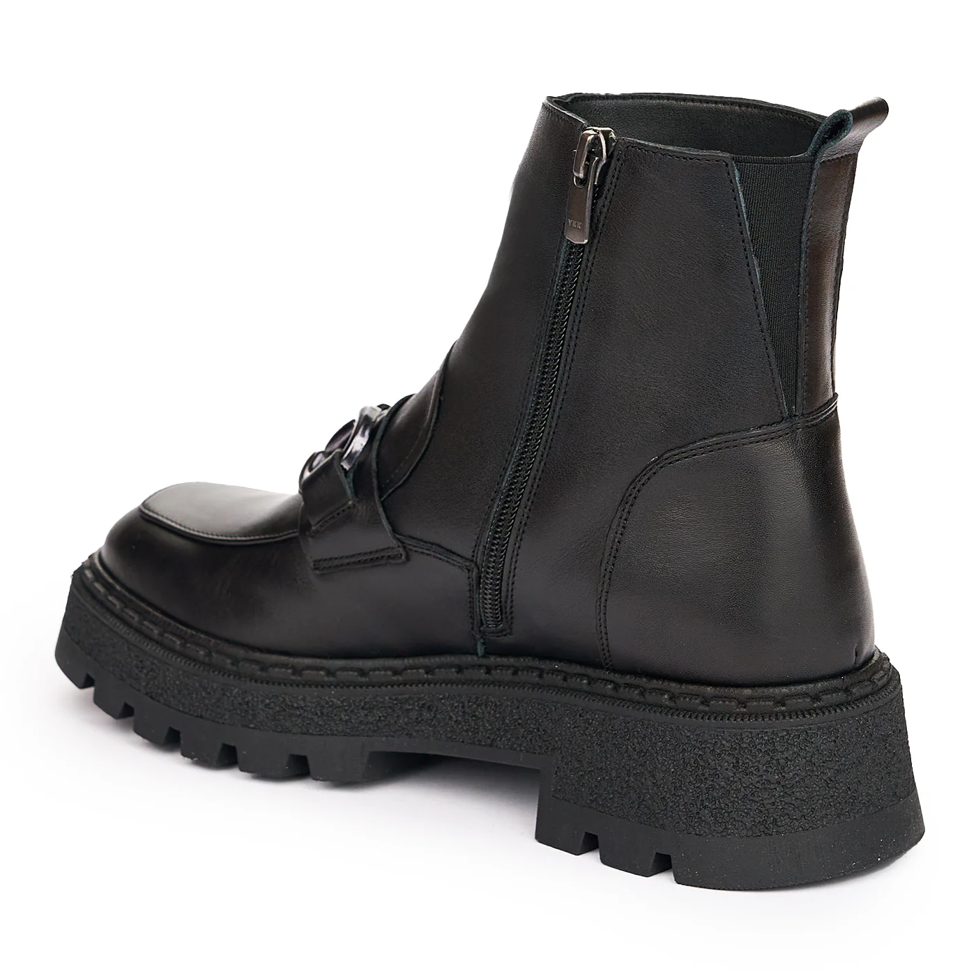 Ghete Iarna Dama Negre din Piele Naturala Casual 12024 - Image 2