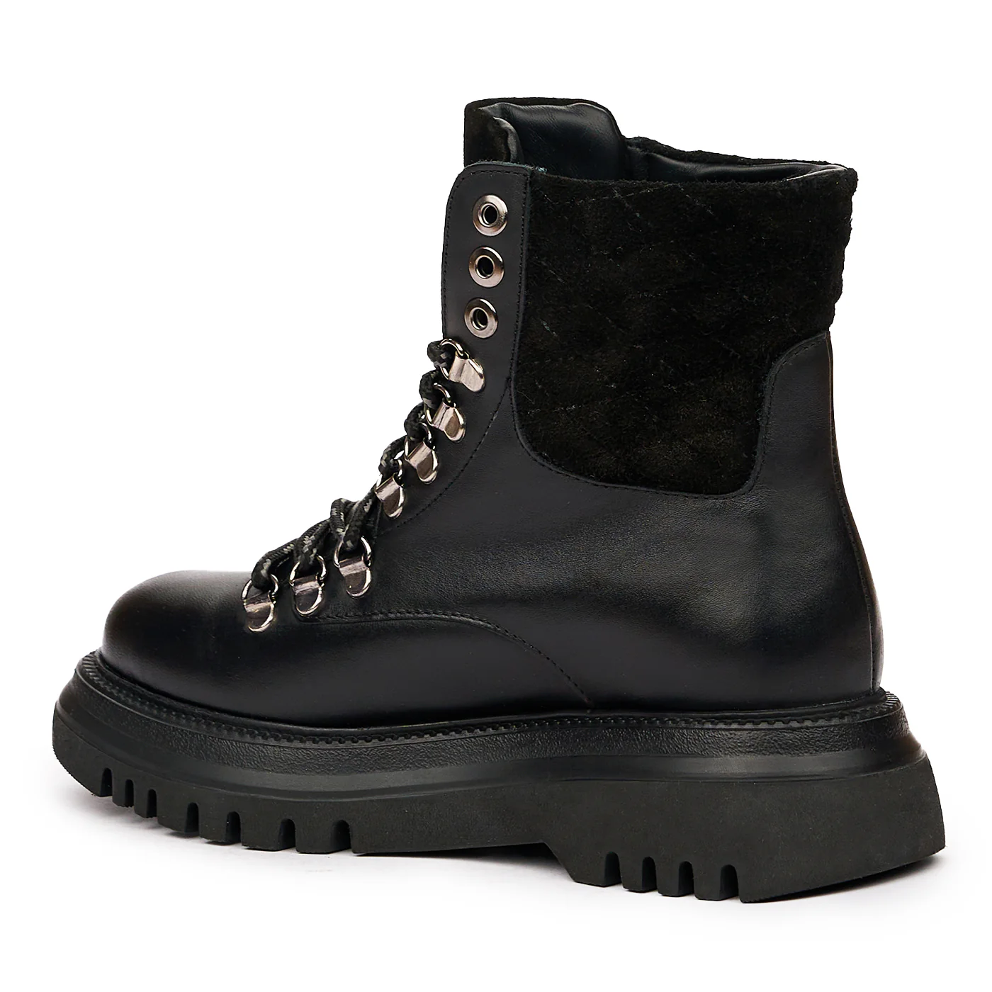 Ghete negre casual din Piele Naturala 8291 - Image 3
