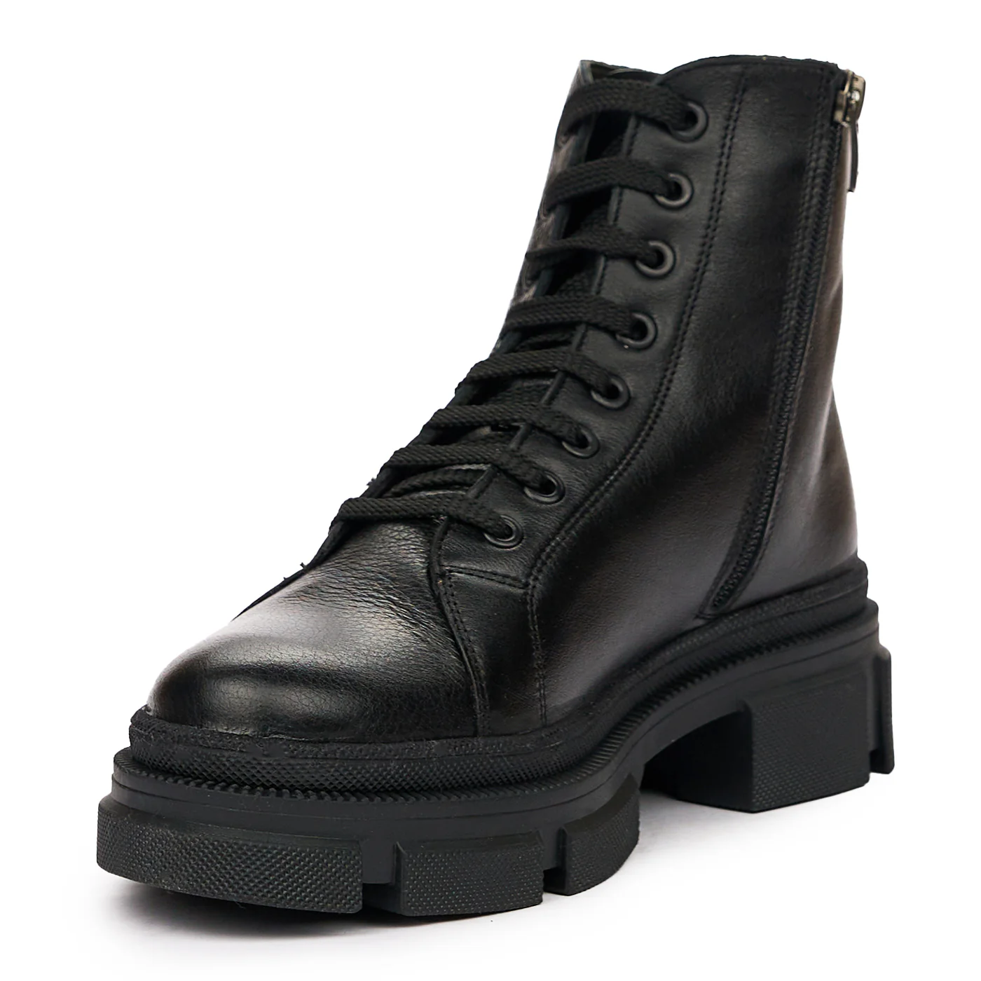 Ghete negre casual din Piele Naturala 8294 - Image 4