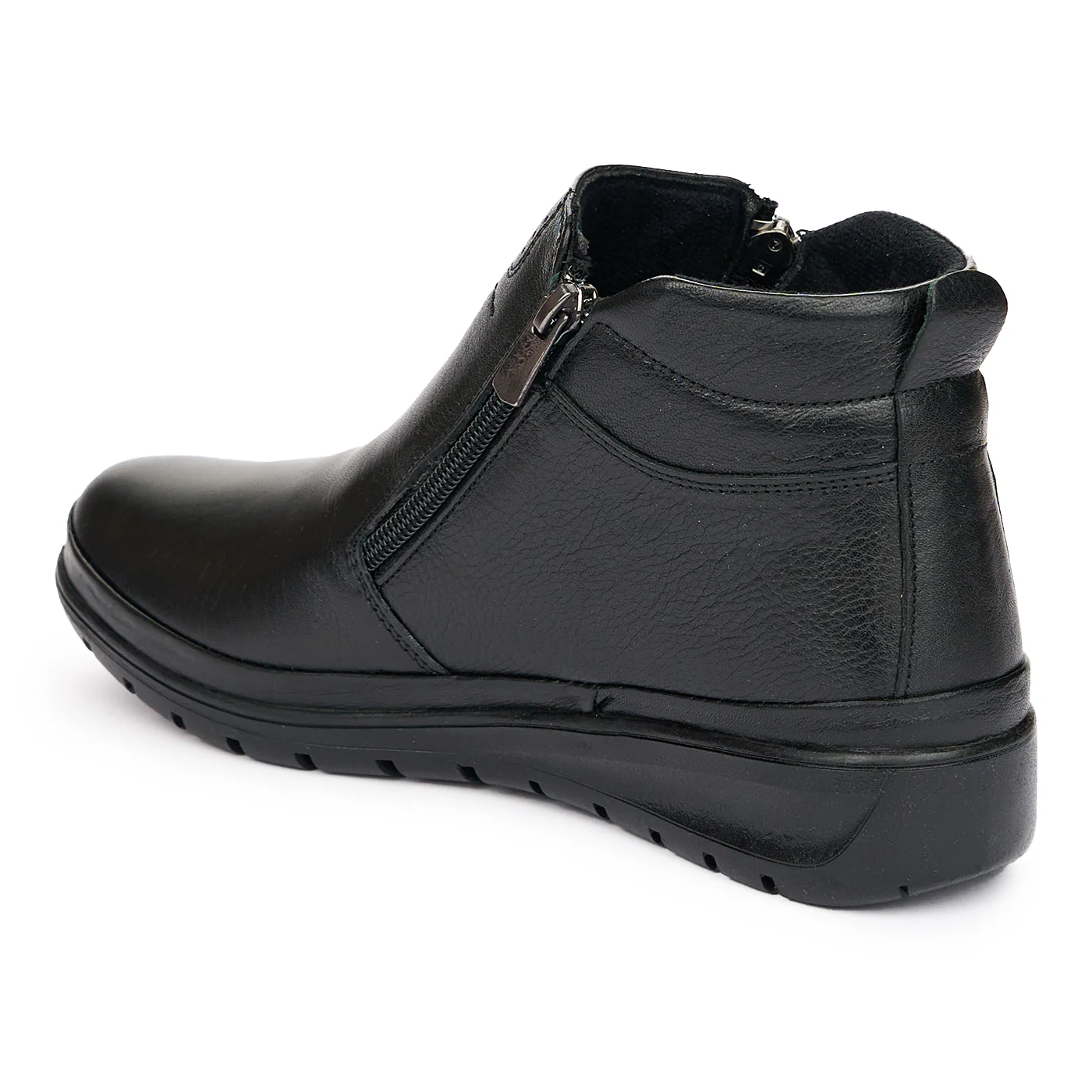 Ghete Negre Dama Piele Naturala Casual cu Fermoar 10968 - Image 2