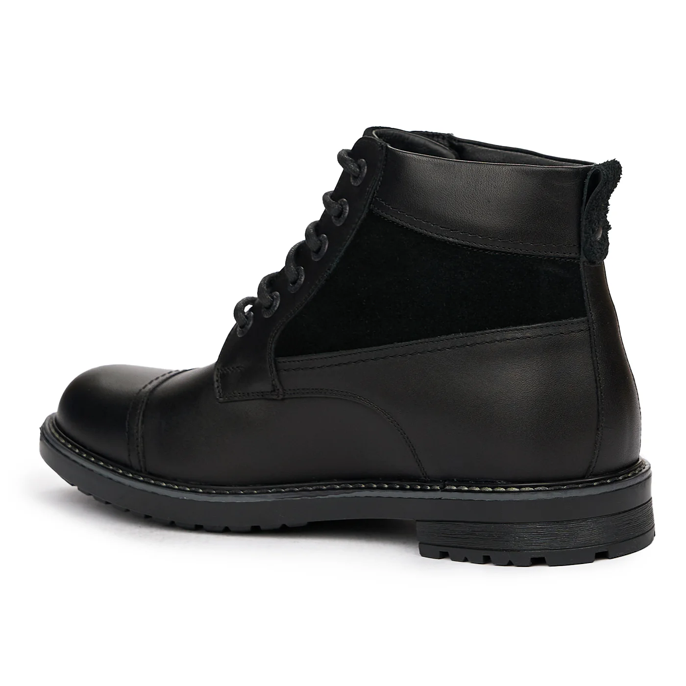 Ghete Negre de Piele Naturala Toamna-Iarna 7196 - Image 4