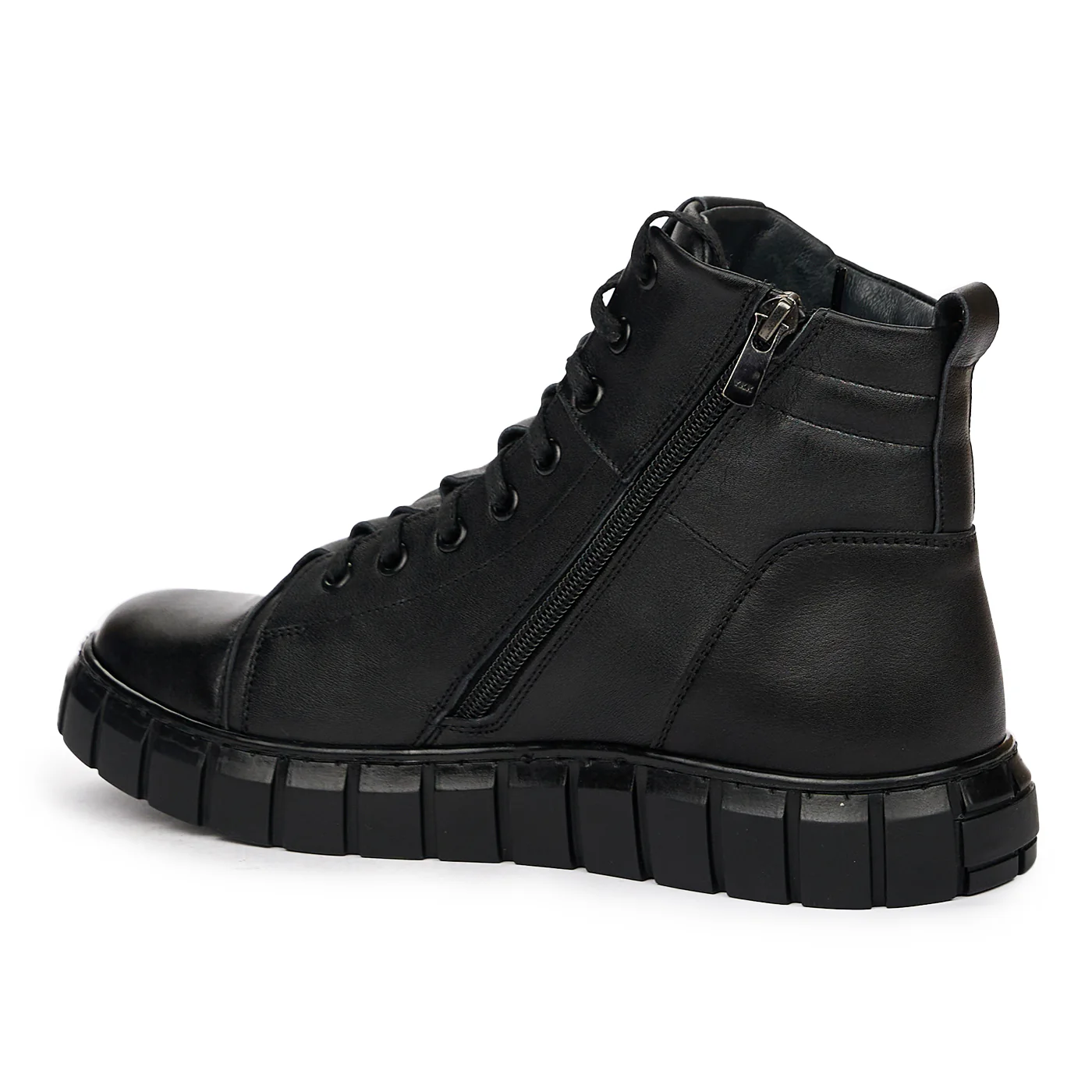 Ghete Negre Piele Naturala Neagra de Toamna-Iarna 7194 - Image 4
