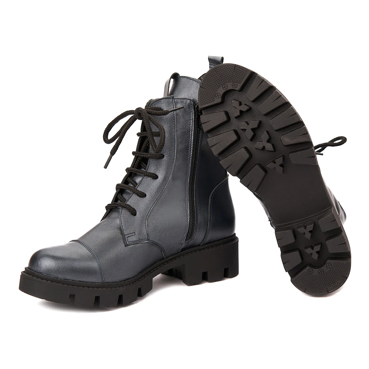 Ghete Piele cu Siret Dama din Piele Naturala 3725 - Image 2