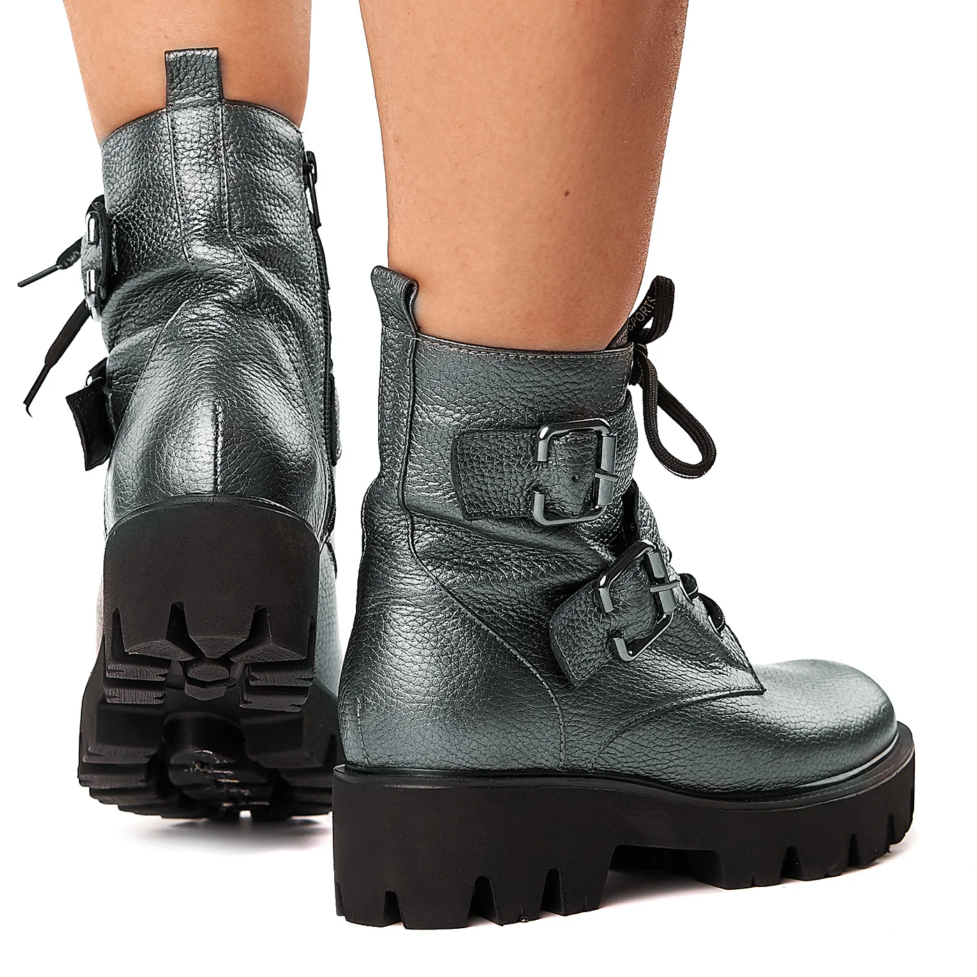 Ghete Piele Gri Sidef de Dama Toamna-Iarna 3745 - Image 4