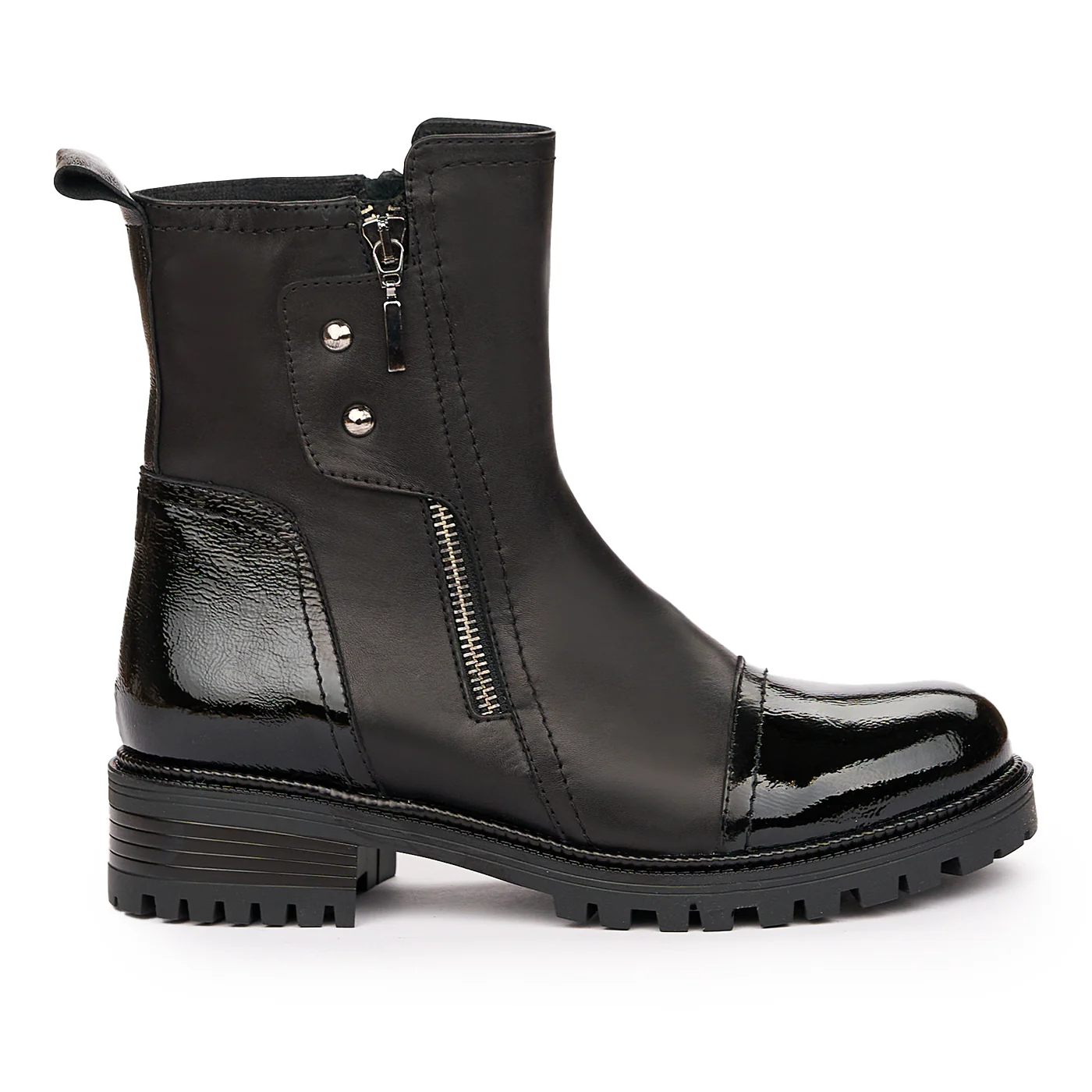 Ghete Piele Naturala neagra 3941