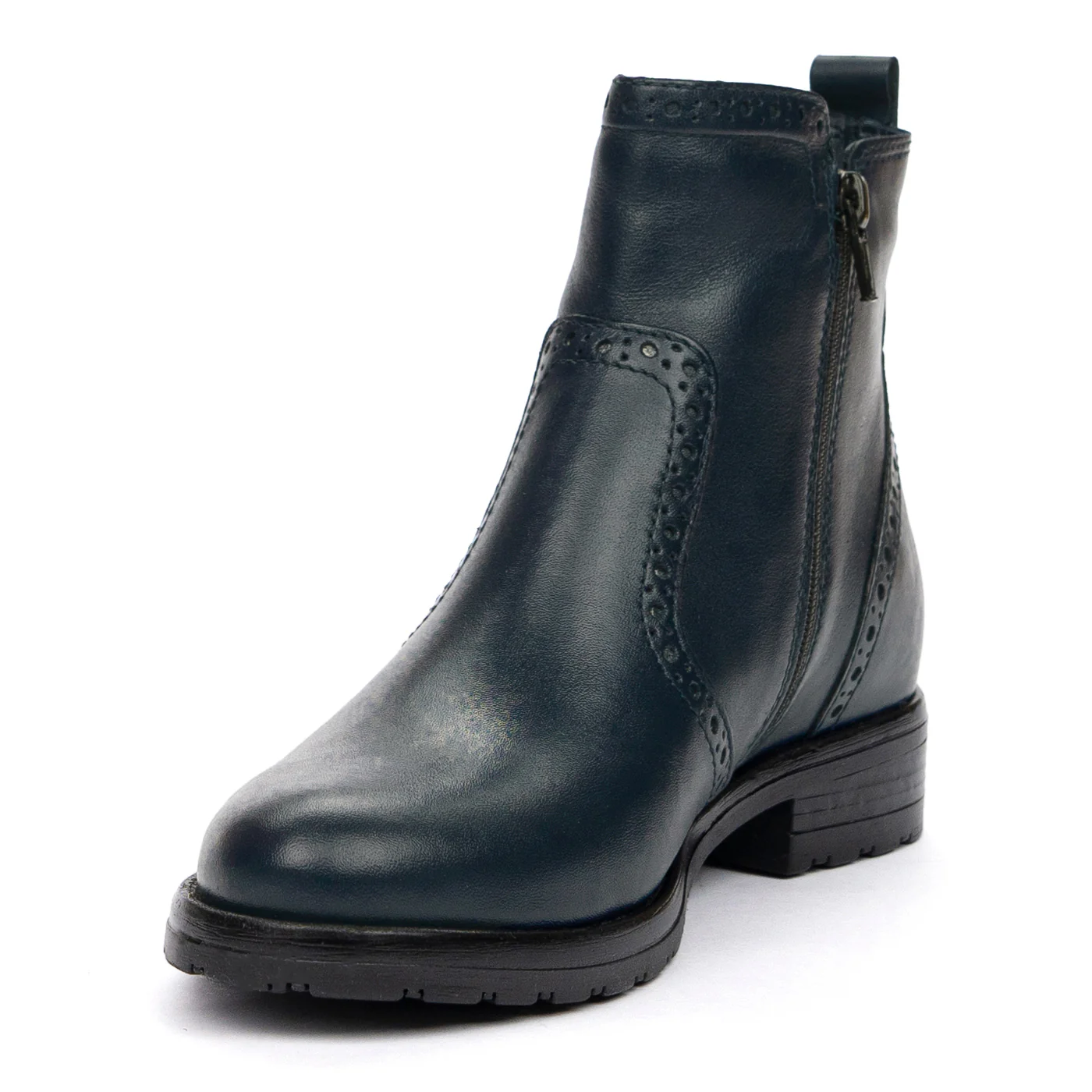 Ghete Piele Toc 3 Cm Bleumarin de Dama 8480 - Image 4