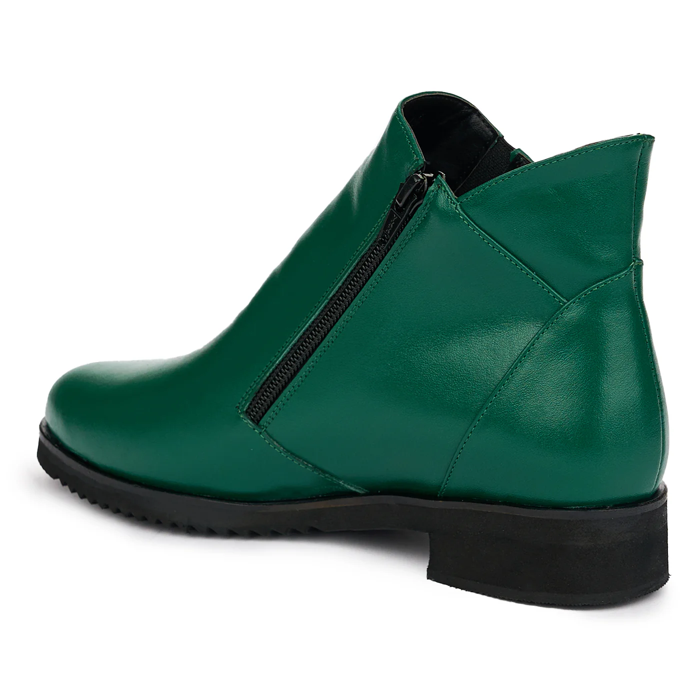 Ghete Piele Verzi Dama cu Fermoar Casual 12570 - Image 2