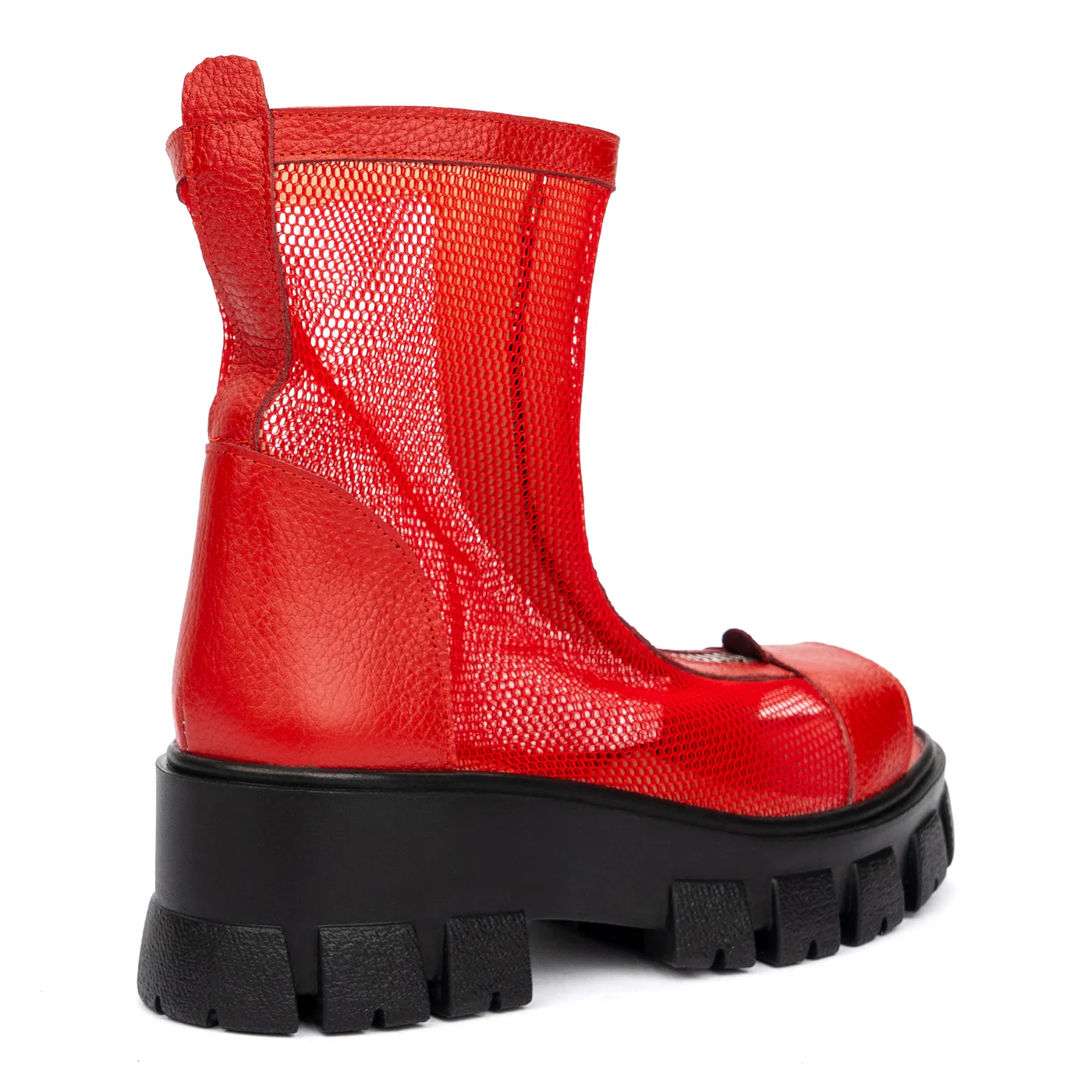 Ghete Rosii Dama din Piele Naturala 8659 - Image 2