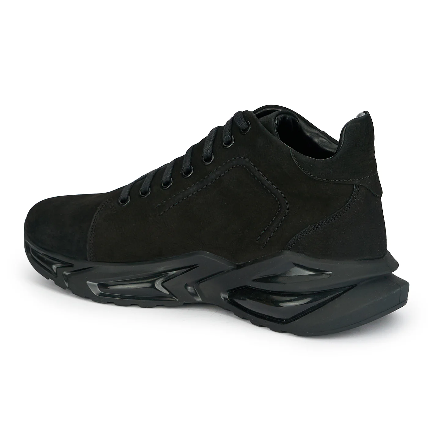 Ghete sport barbati din piele naturala neagra 20019 - Image 2