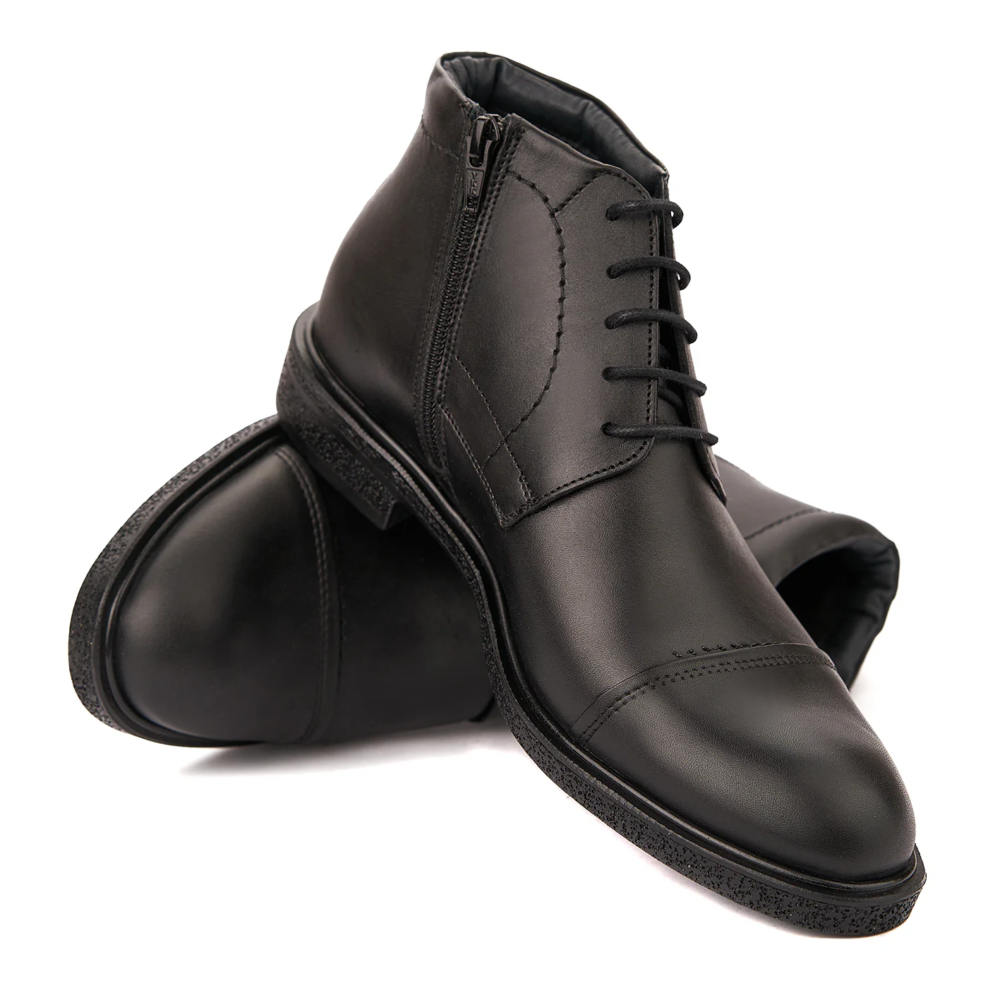 Ghete Sport Barbati Piele Neagra Naturala 1084 - Image 4