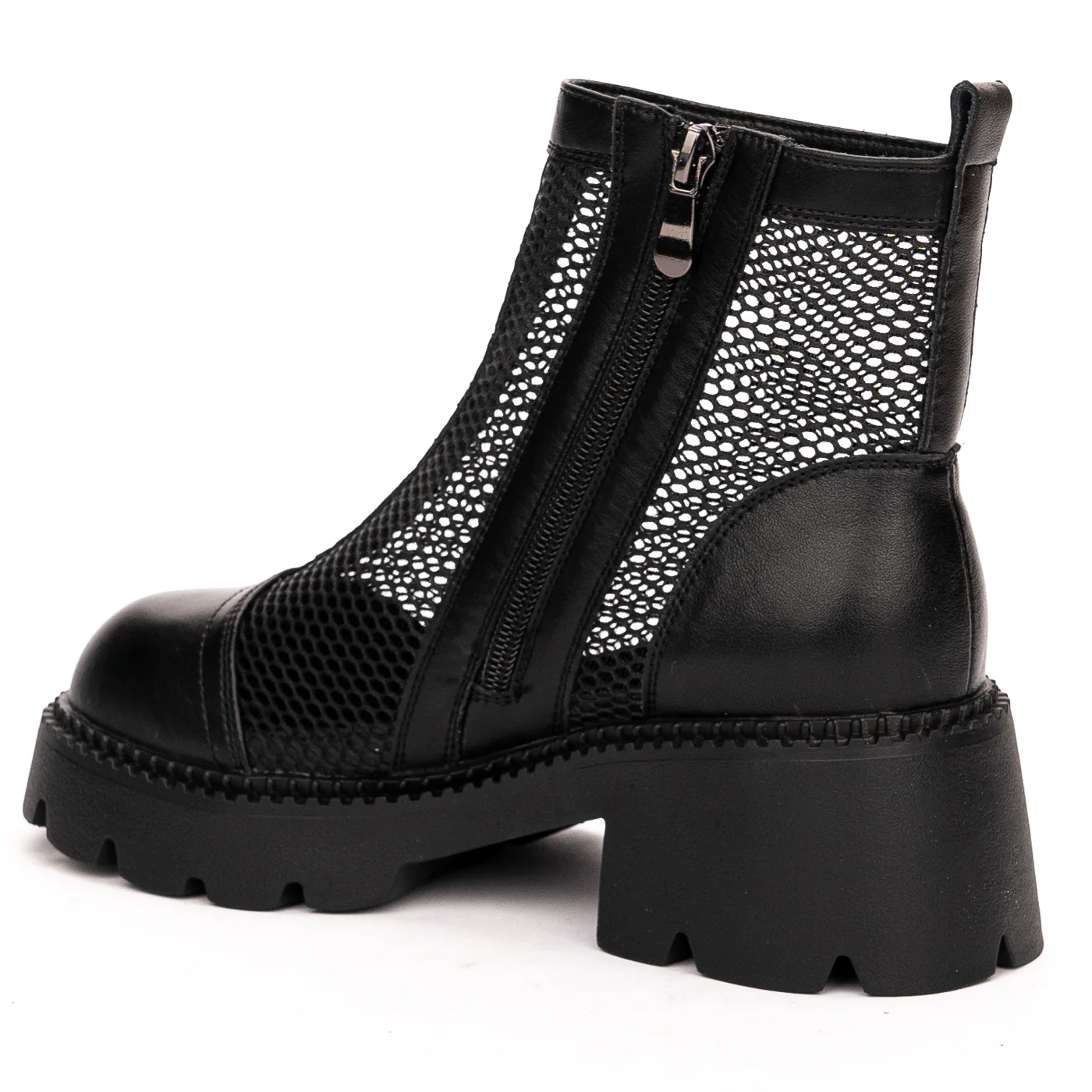 Ghete vara dama din piele naturala neagra 13186 - Image 2