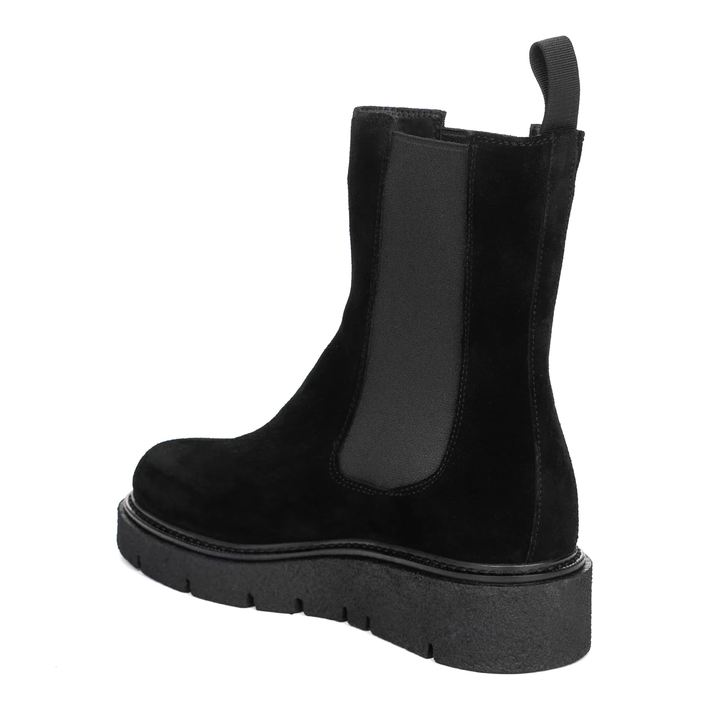 Ghete Velur Piele Naturala Dama Casual Negre 12515 - Image 2