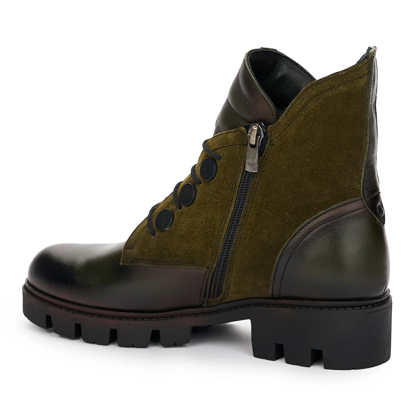 Ghete Verzi Piele Naturala Dama Casual 12391 - Image 2