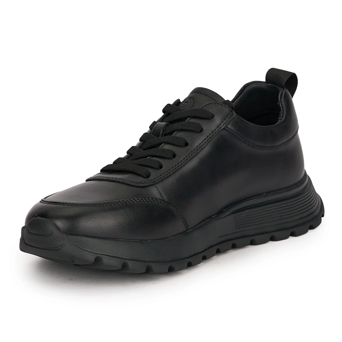 Pantofi barbati casual din piele naturala neagra 7908 - Image 3