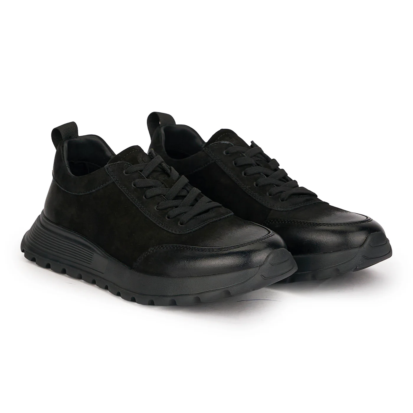 Pantofi barbati casual din piele naturala neagra 7910 - Image 4