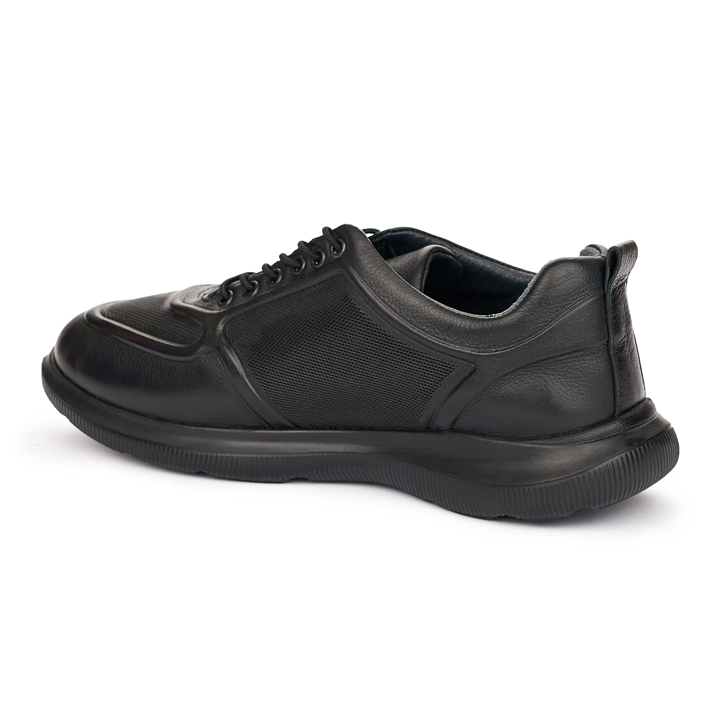 Pantofi Barbati Casual Piele Naturala Neagra 7331 - Image 2
